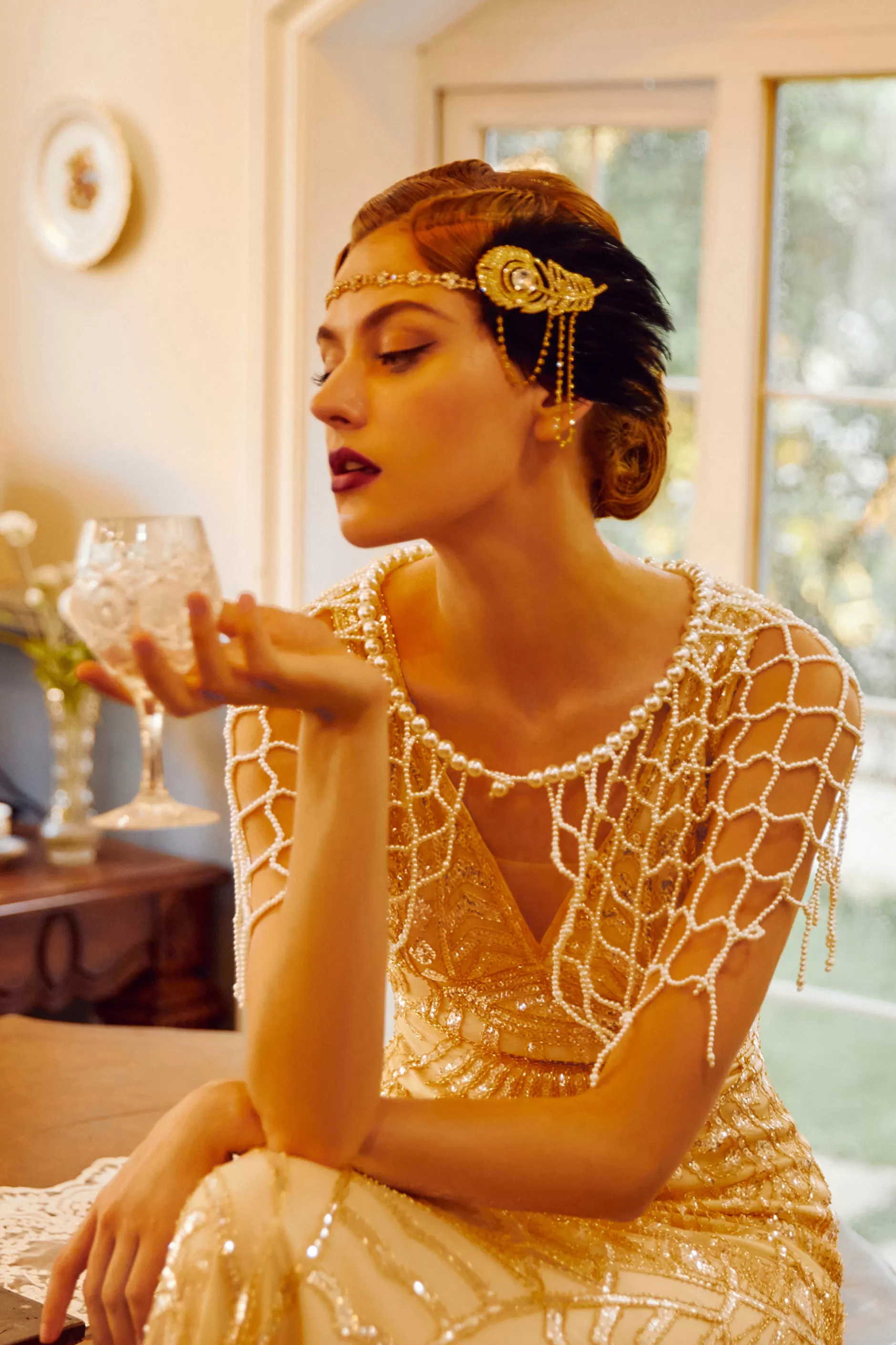 1920S Beaded Pearl Evening Shawl-BABEYOND Best Sale