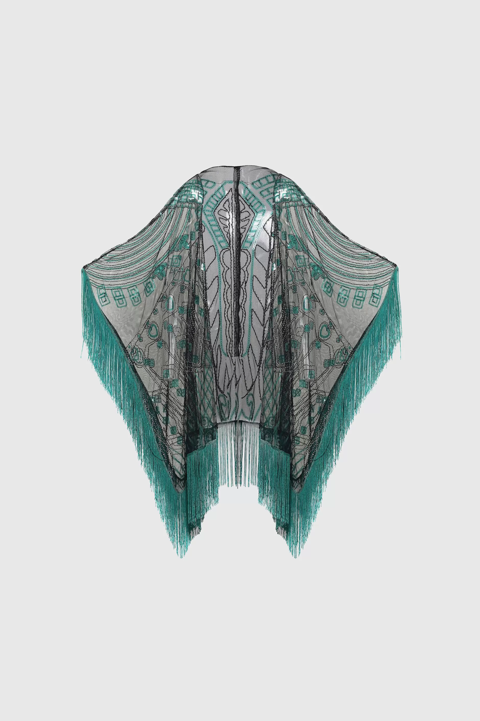 1920S Knee Length Fringed Shawl-BABEYOND Discount