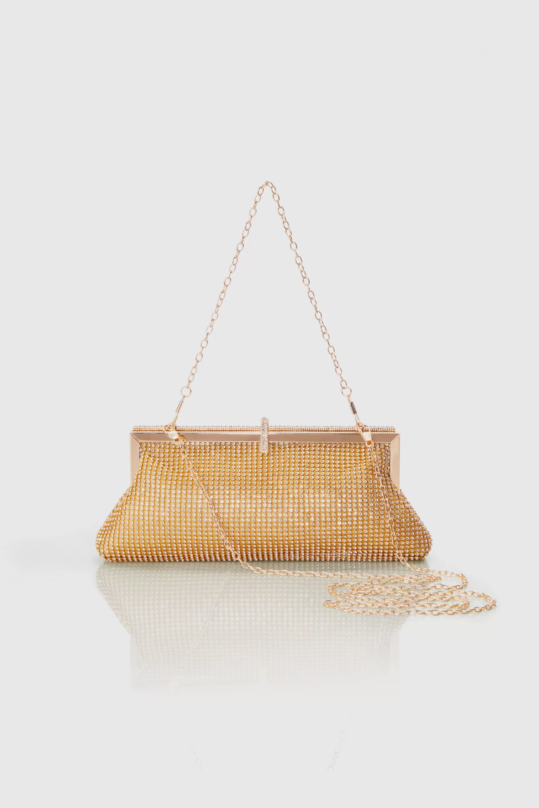 1920S Rhinestone Studded Chain Clutch-BABEYOND Online