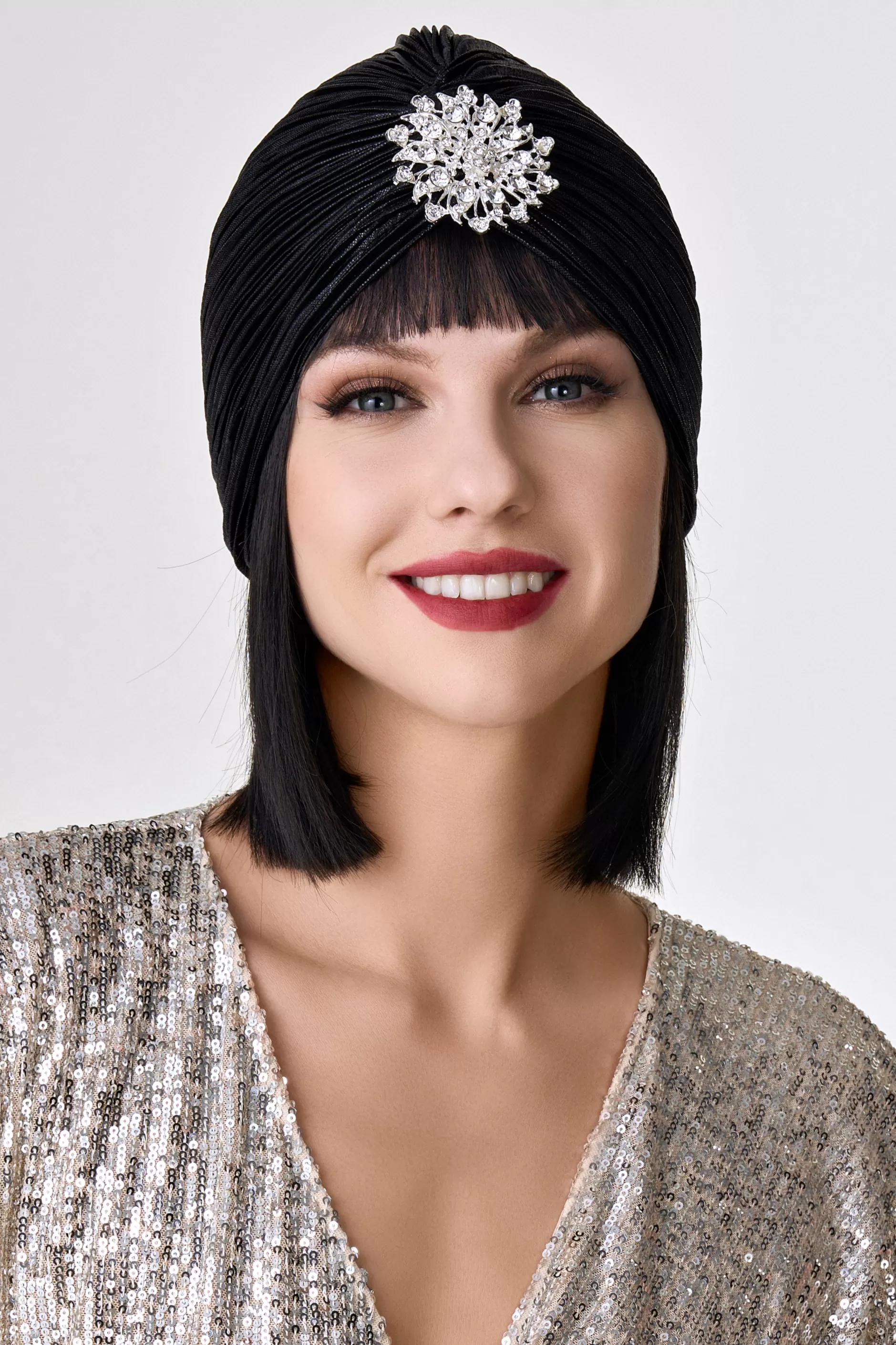 1920S Rhinestone Turban Hat-BABEYOND Clearance