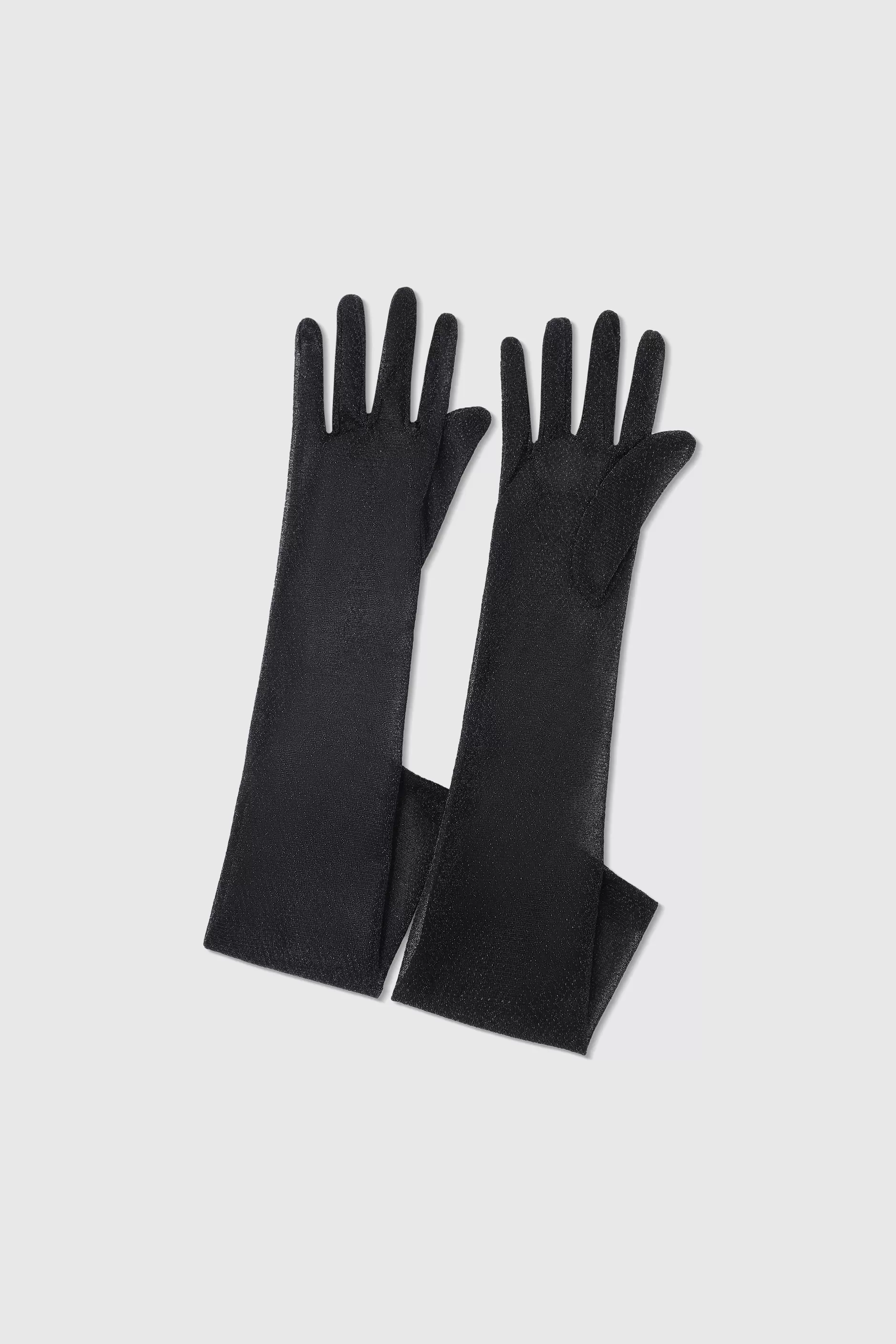 20.5 Glitter Mesh Elbow Length Gloves-BABEYOND Online