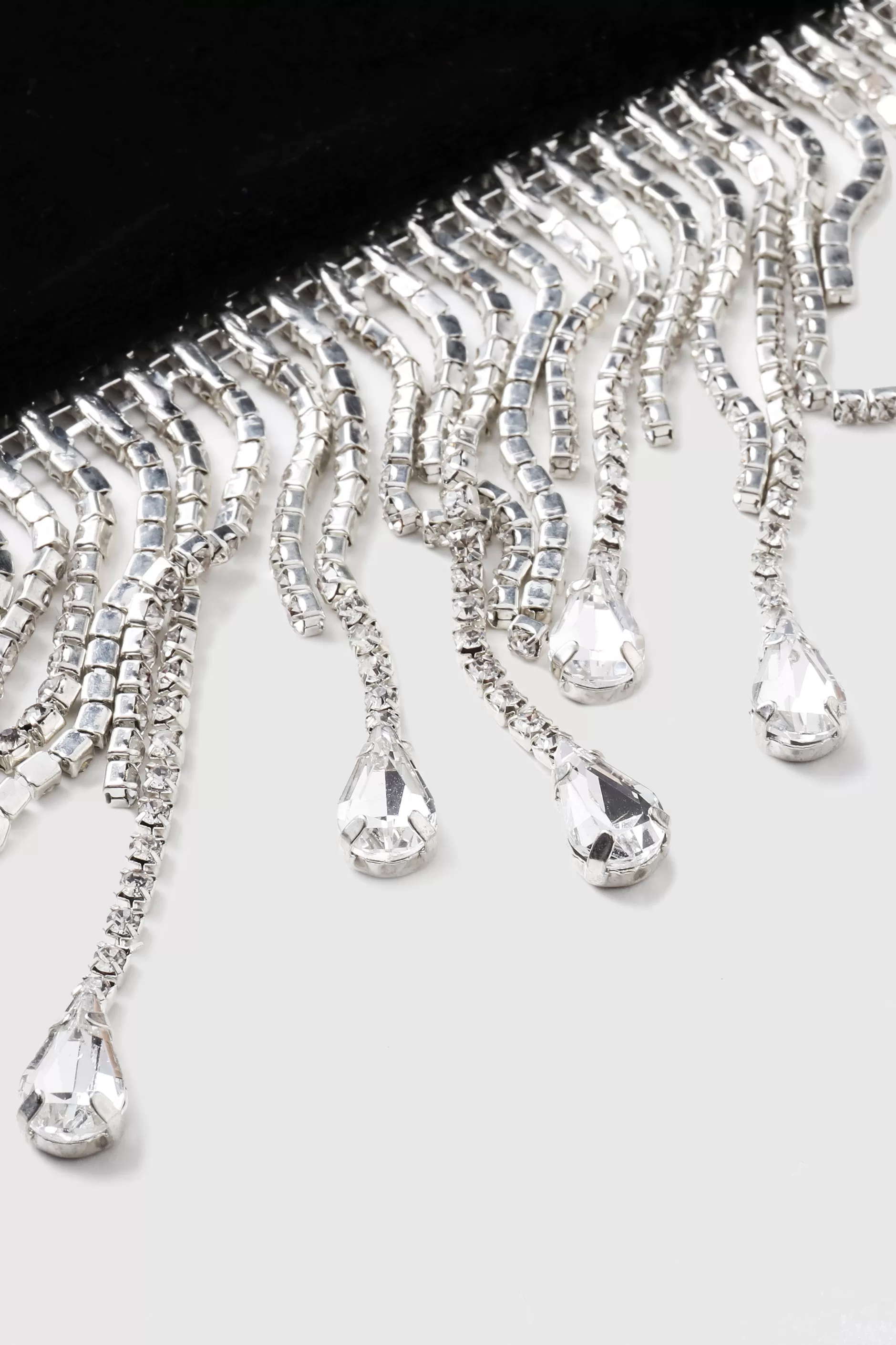 21.6 Velvet Stretchy Crystal Chain Gloves-BABEYOND Sale