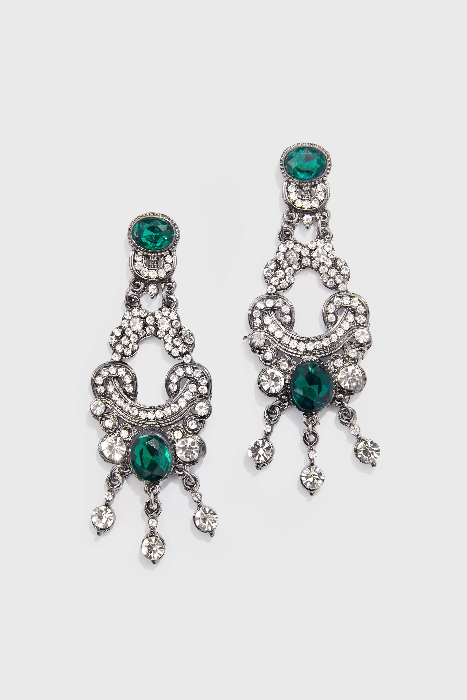Art Deco Baroque Crystal Dangle Earrings-BABEYOND Discount