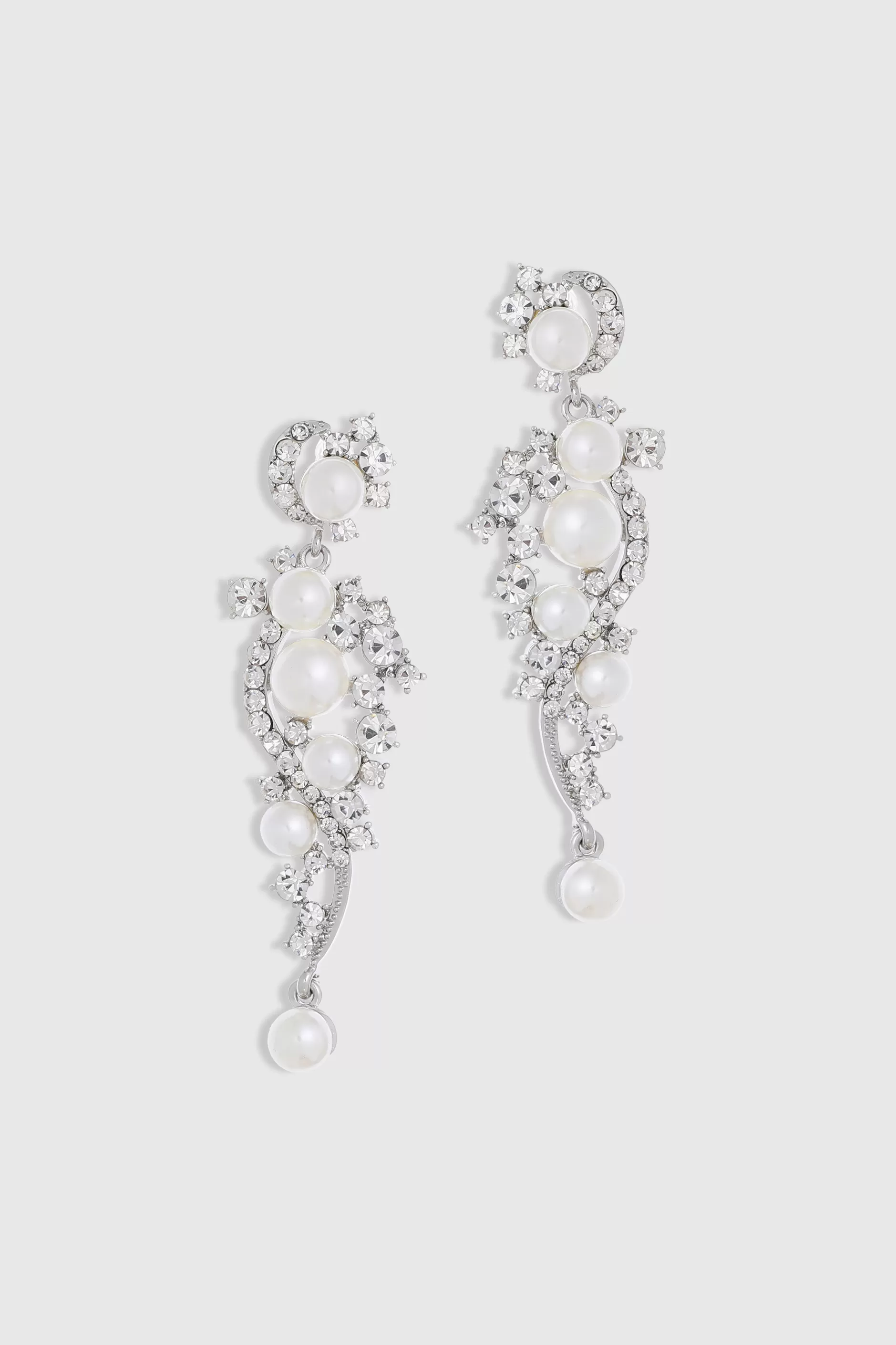 Art Deco Pearl Crystal Earrings-BABEYOND Flash Sale