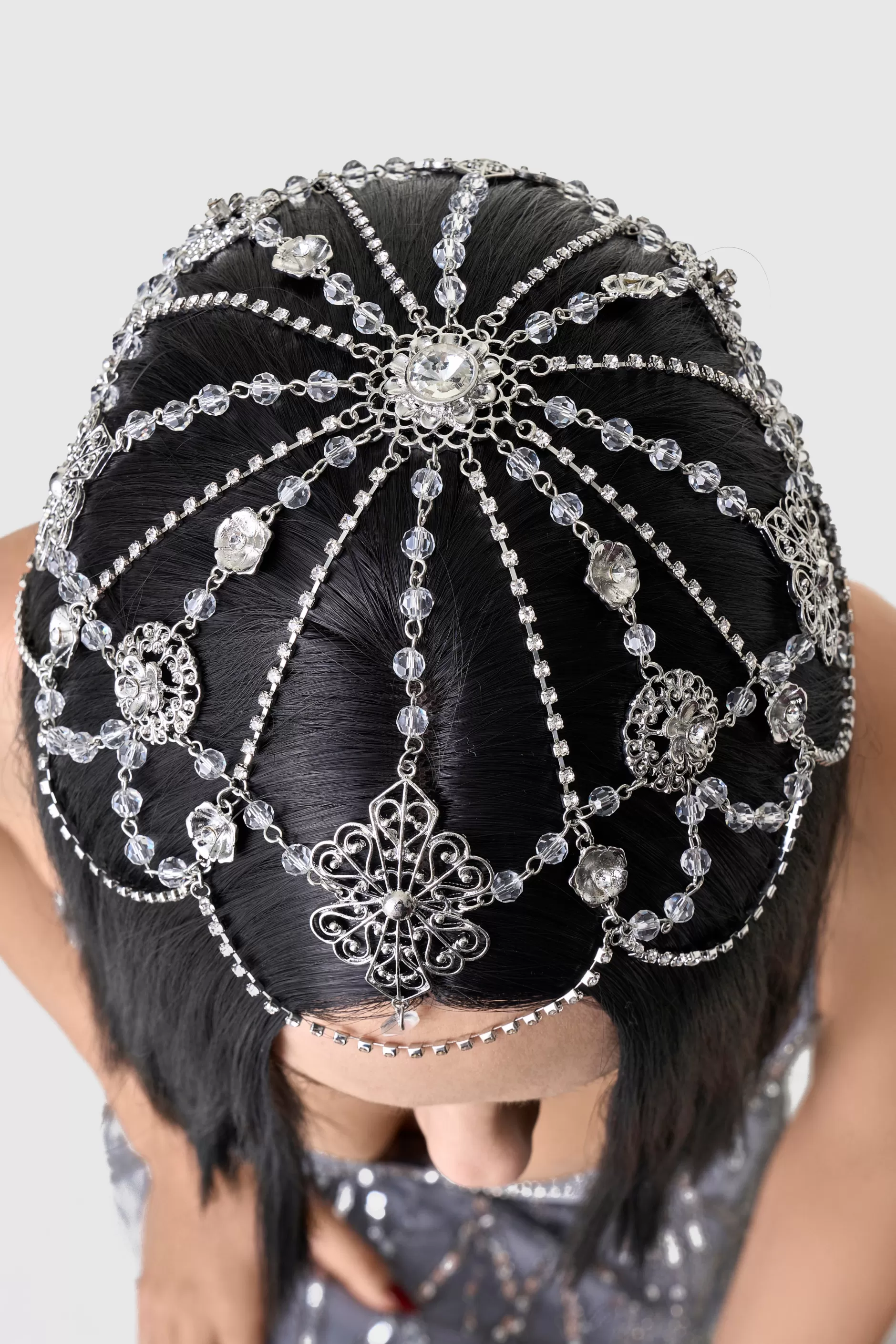 Art Deco Rhinestone Studded Headpiece-BABEYOND Cheap