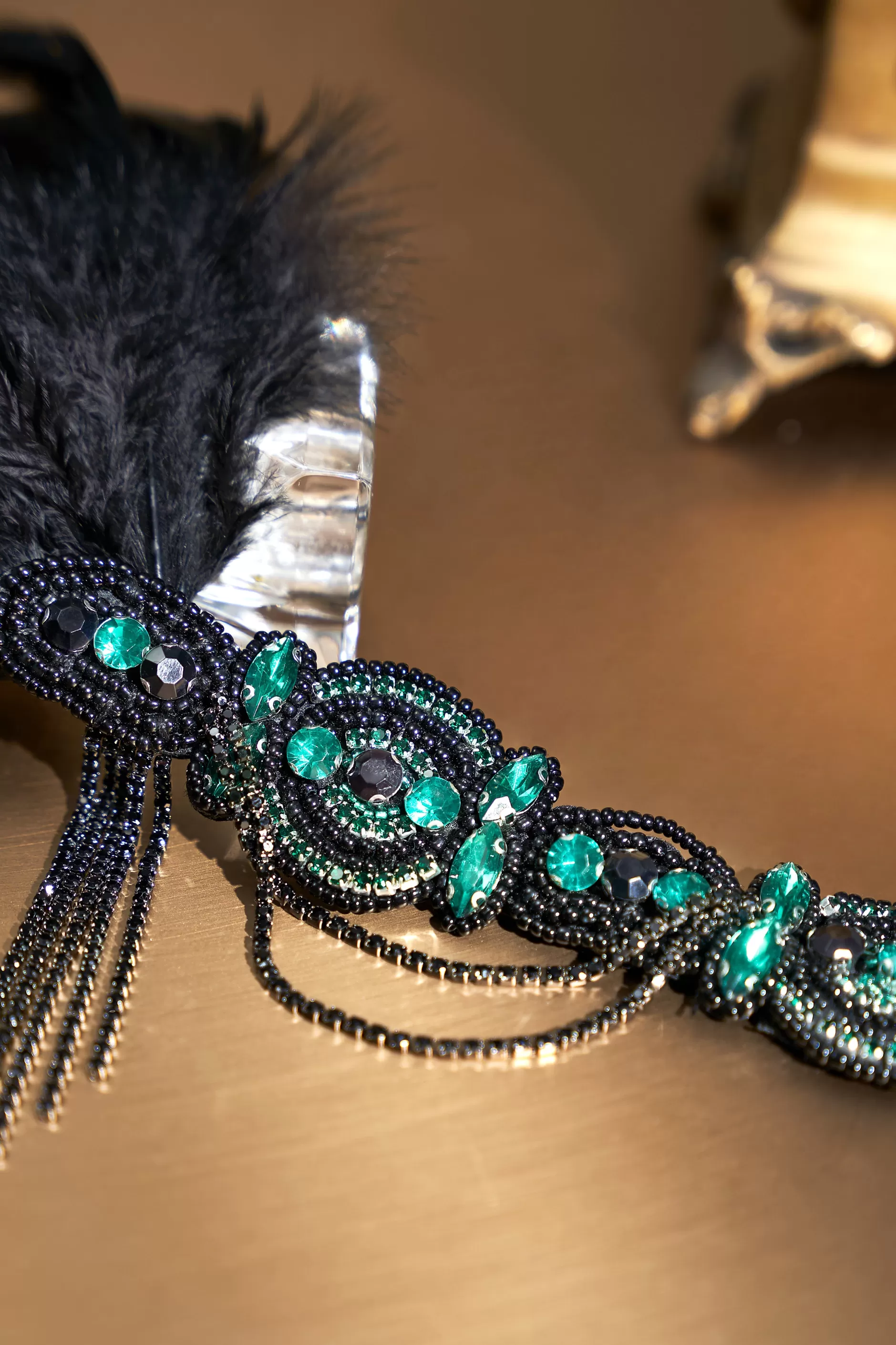 Assorted Gems Feather Headband-BABEYOND Cheap