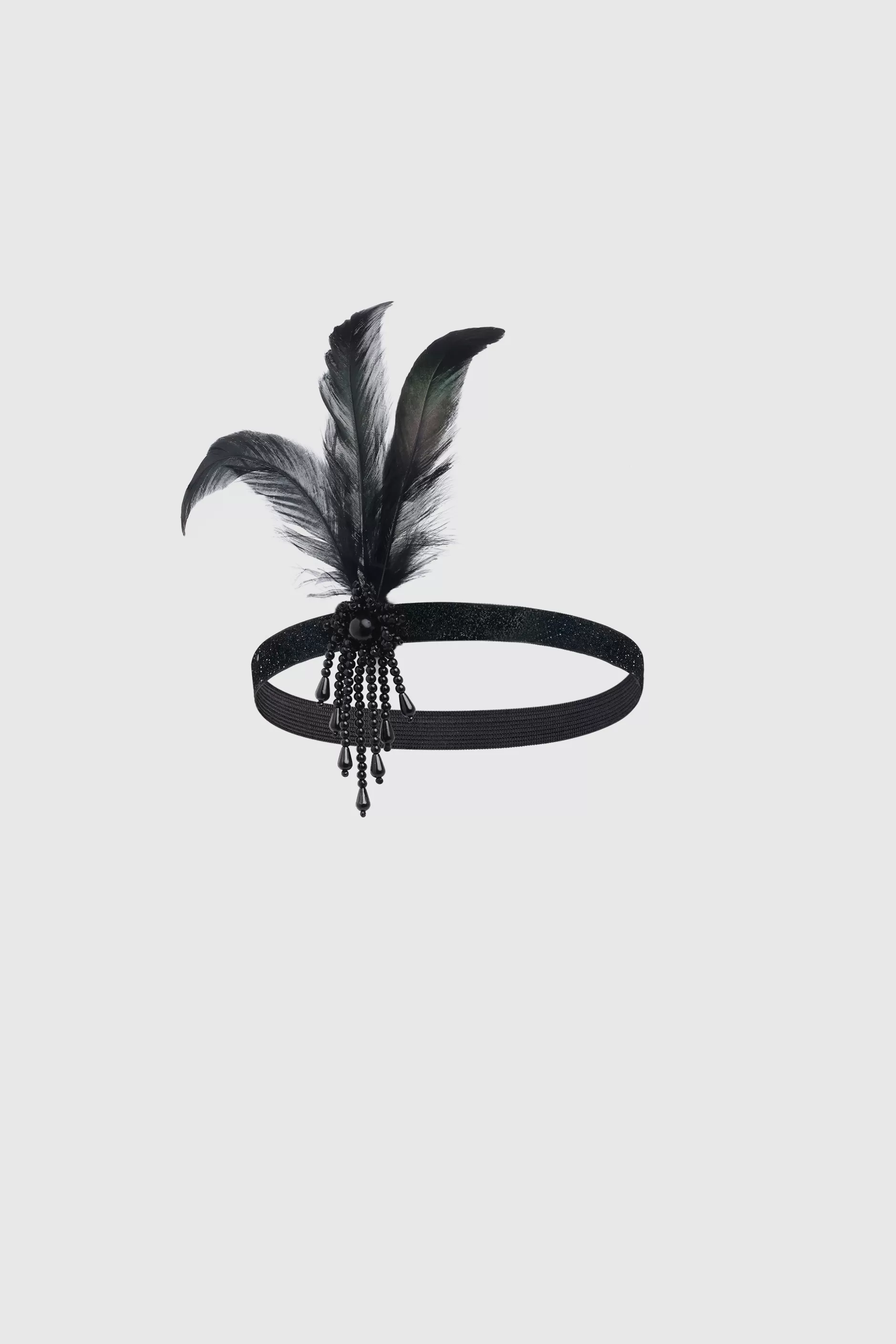 Beaded Feather Shimmer Hairband-BABEYOND Fashion