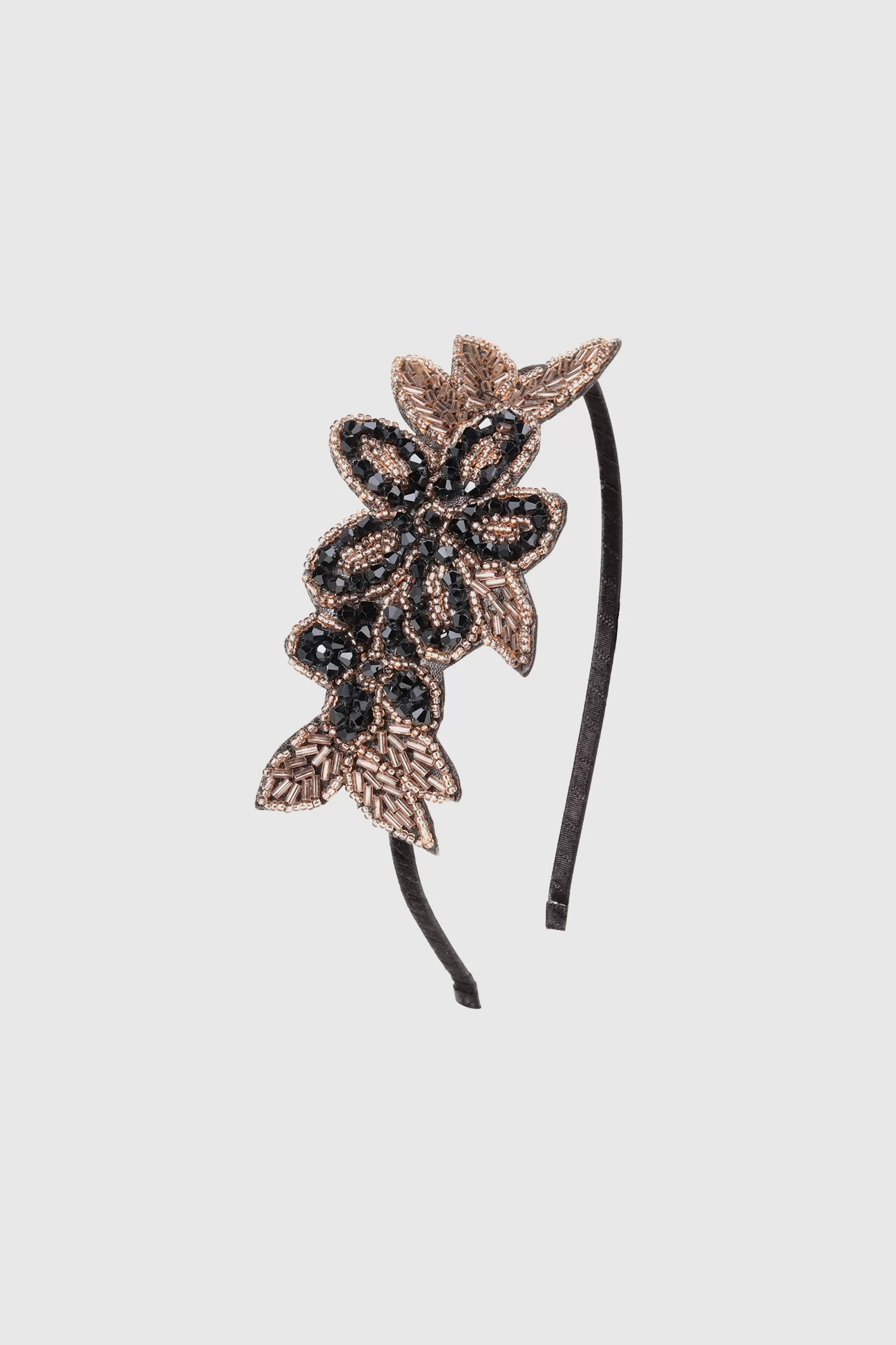 Beaded Leaf Sparkling Headband-BABEYOND Store