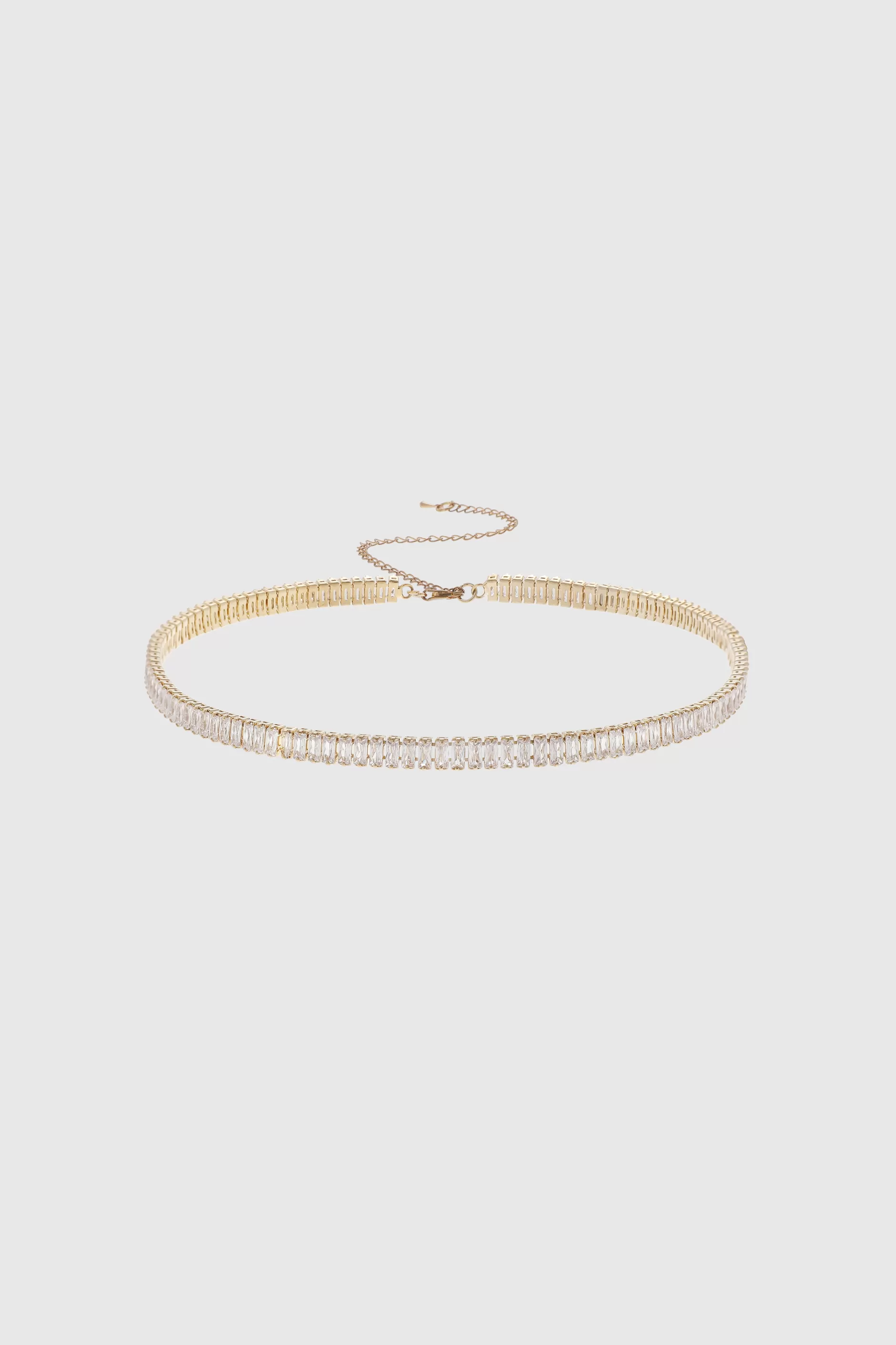 Beaded Rhinestone Choker Necklace-BABEYOND New