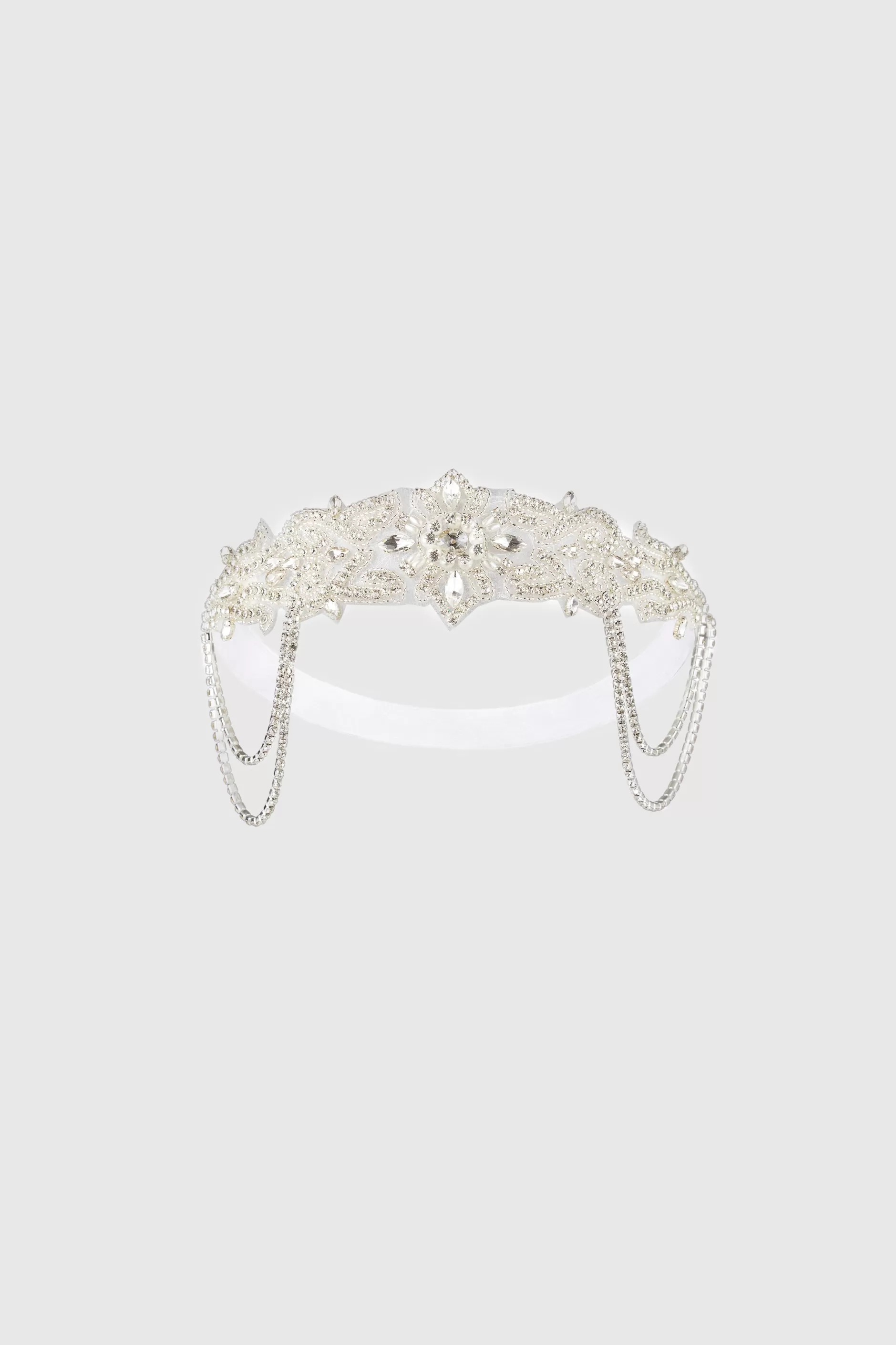 Beaded Rhinestone Dangle Headband-BABEYOND Best