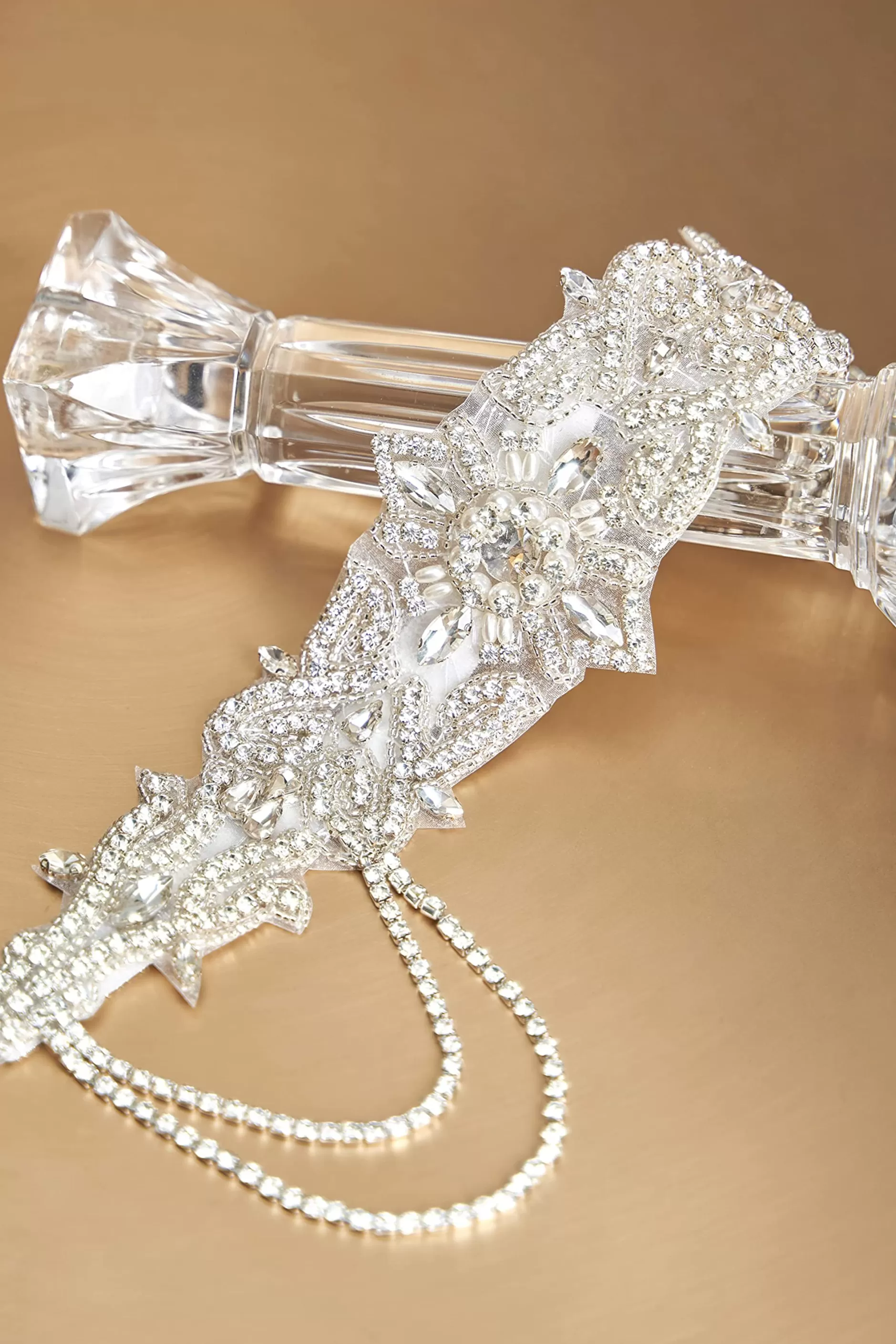 Beaded Rhinestone Dangle Headband-BABEYOND Best