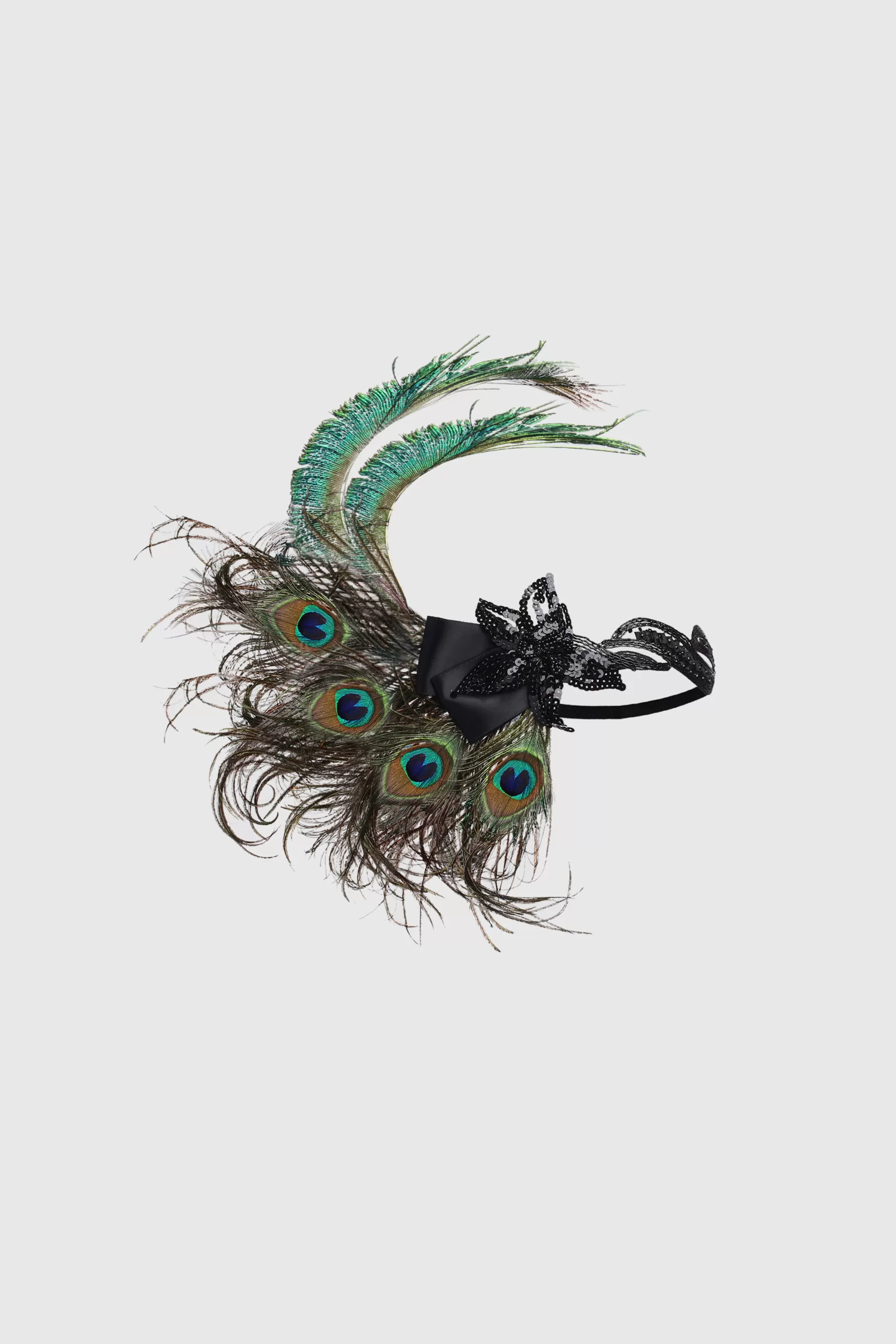 Beaded Sequin Peacock Headband-BABEYOND Shop