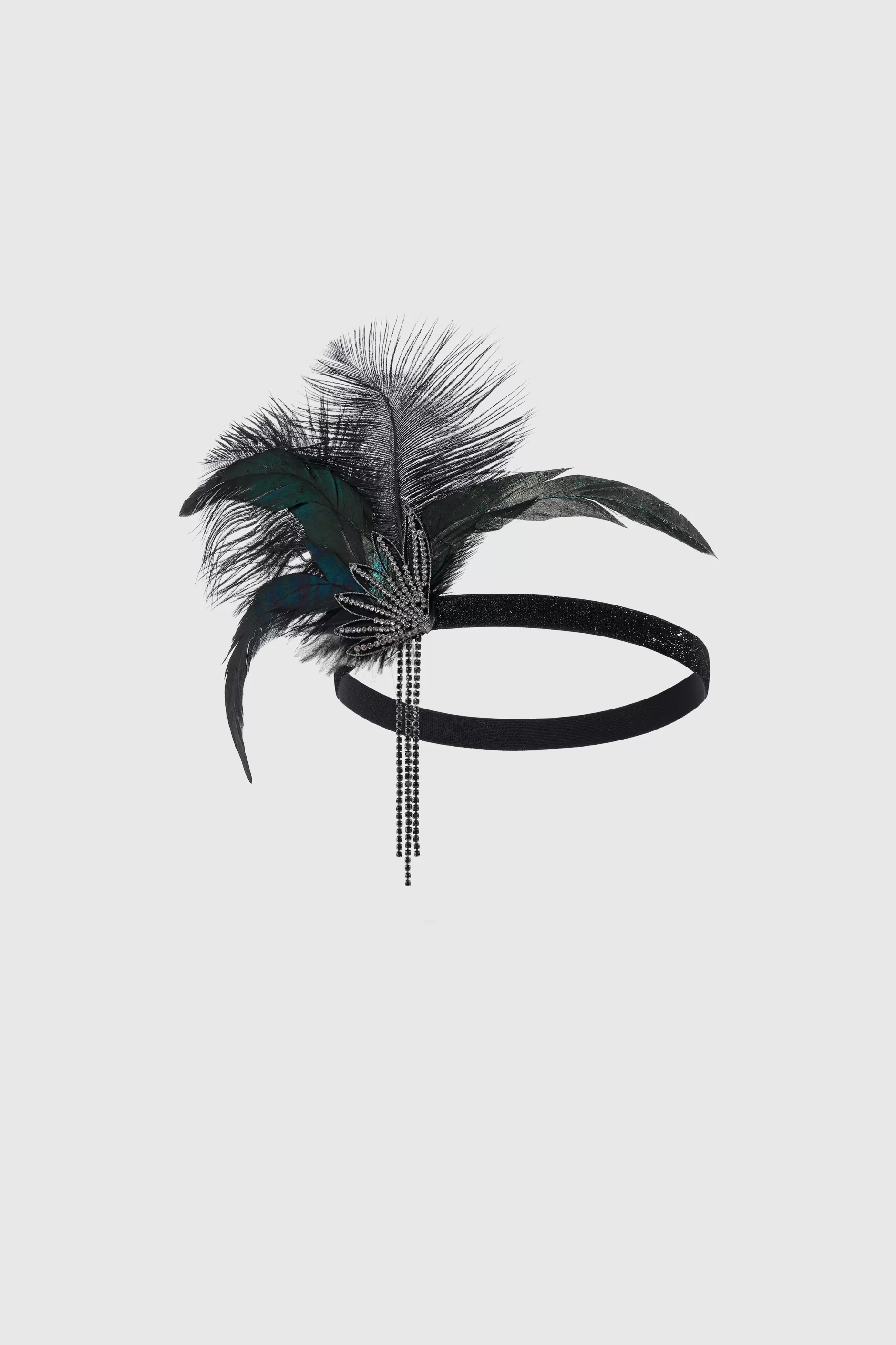 Beaded Tassels Tinted Feather Headband-BABEYOND Best