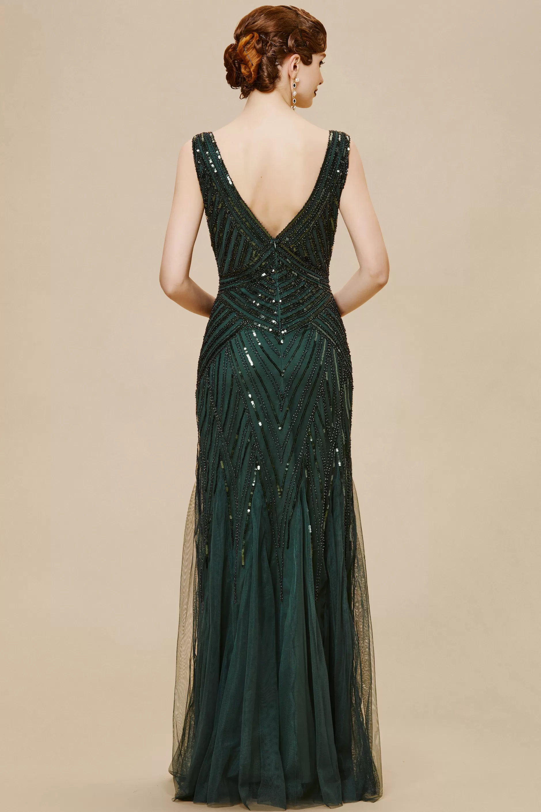 Bodycon Sequin Mermaid Maxi Dress-BABEYOND New