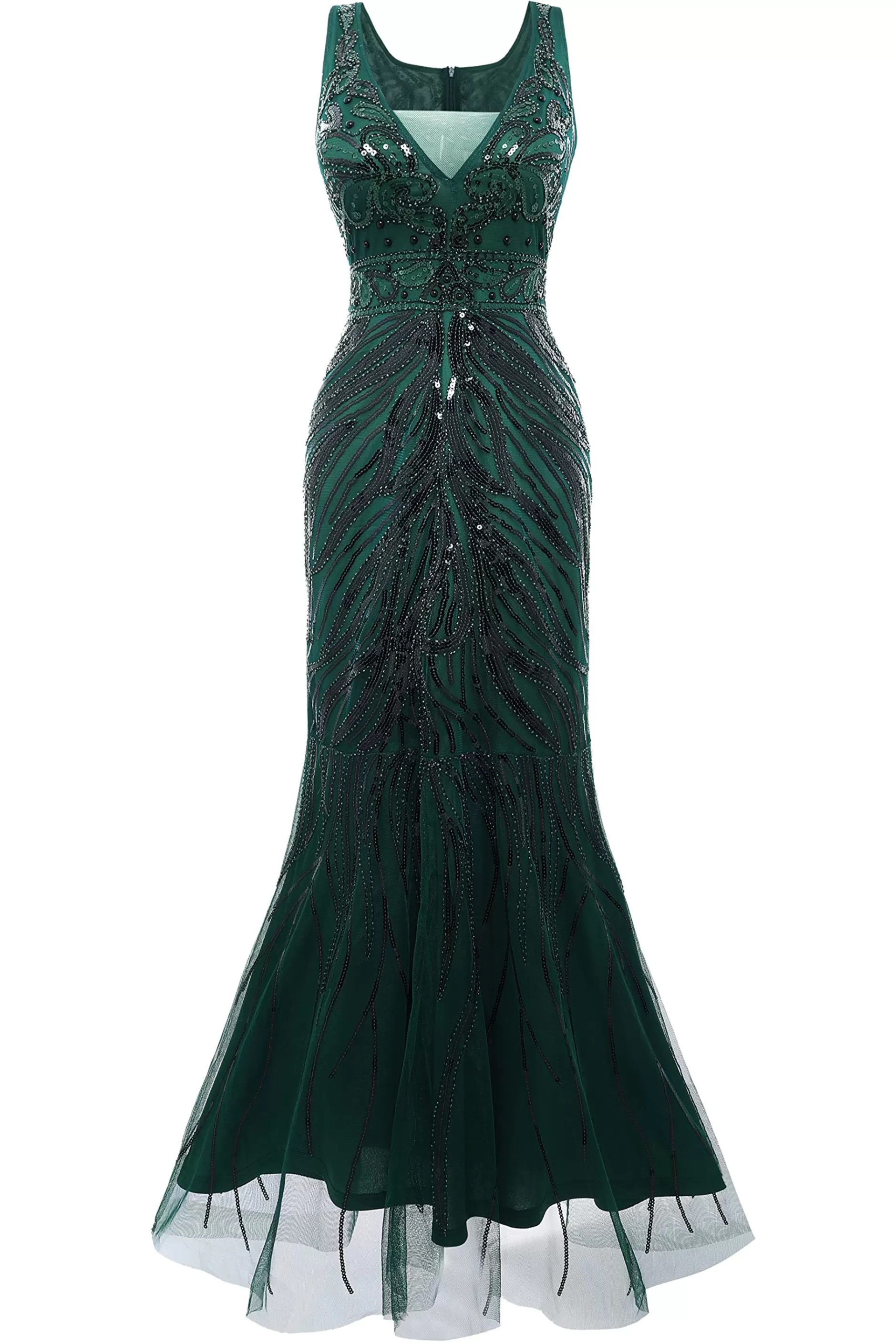 Bodycon Tulle Maxi Cocktail Prom Dress-BABEYOND Hot