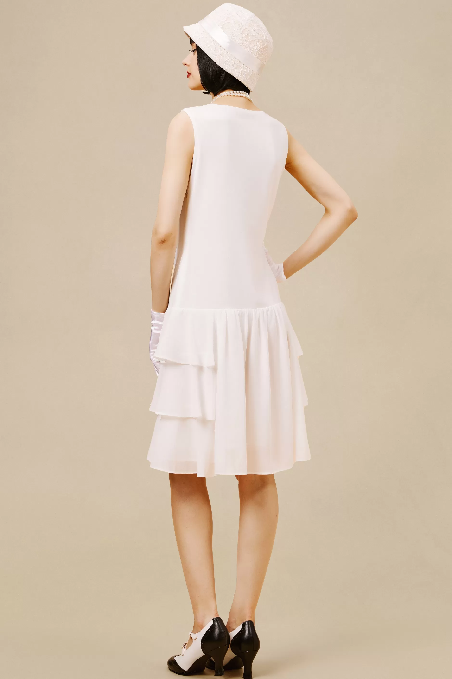 Cascading Tie Sleeveless Casual Dress-BABEYOND Shop