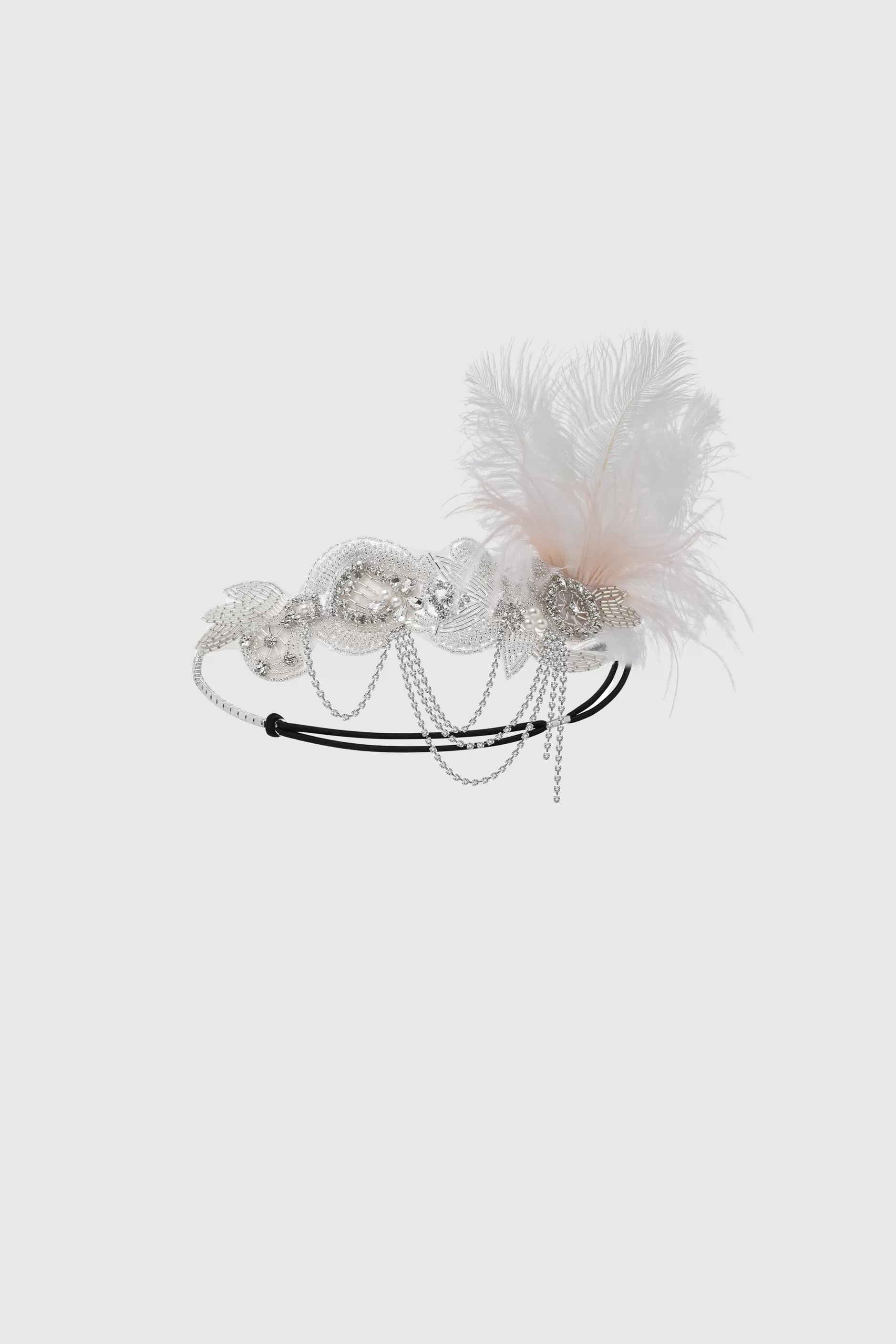 Crystal Studded Tinted Feather Headband-BABEYOND Sale