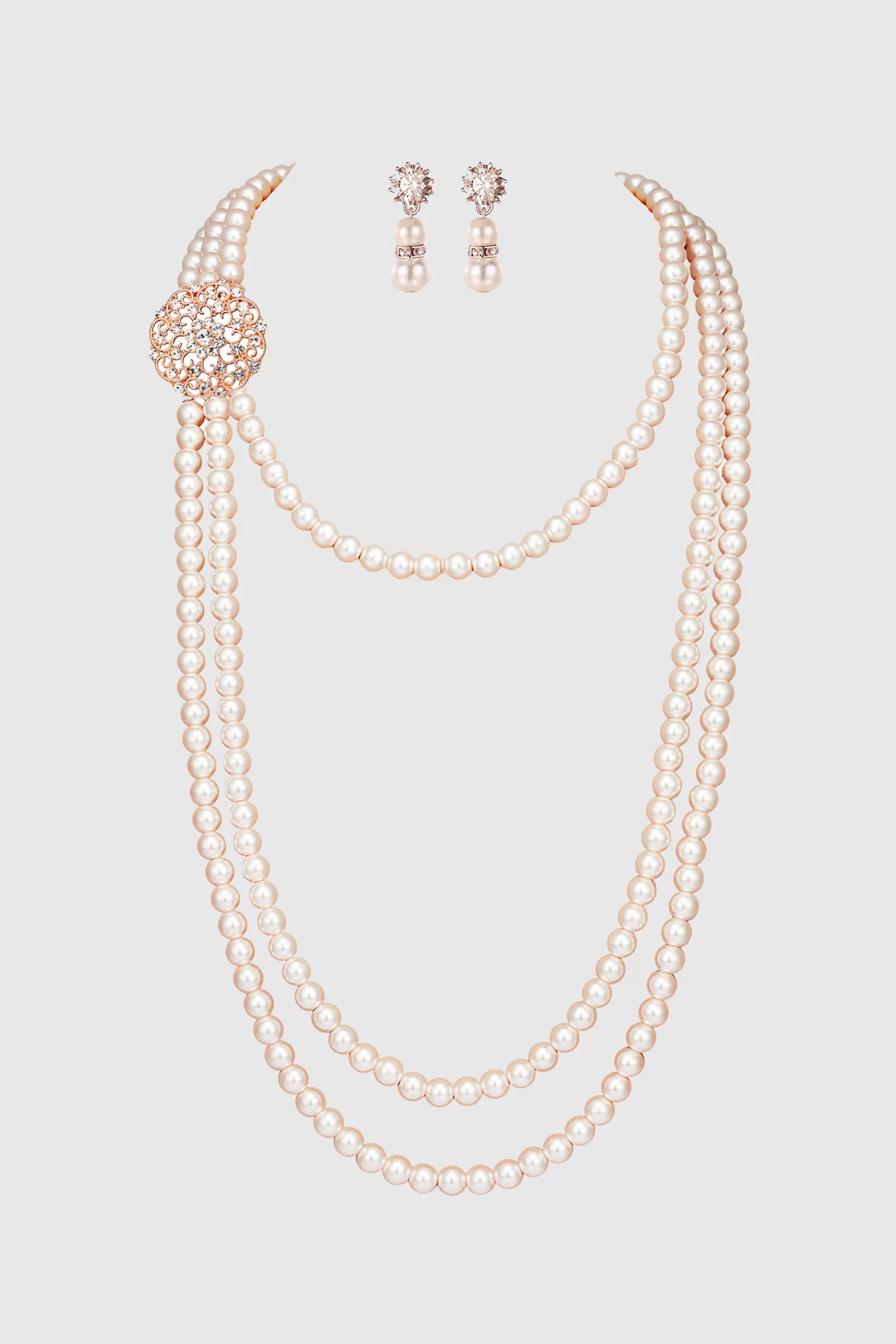 Delicate Multilayer Pearl Necklace Set-BABEYOND Fashion