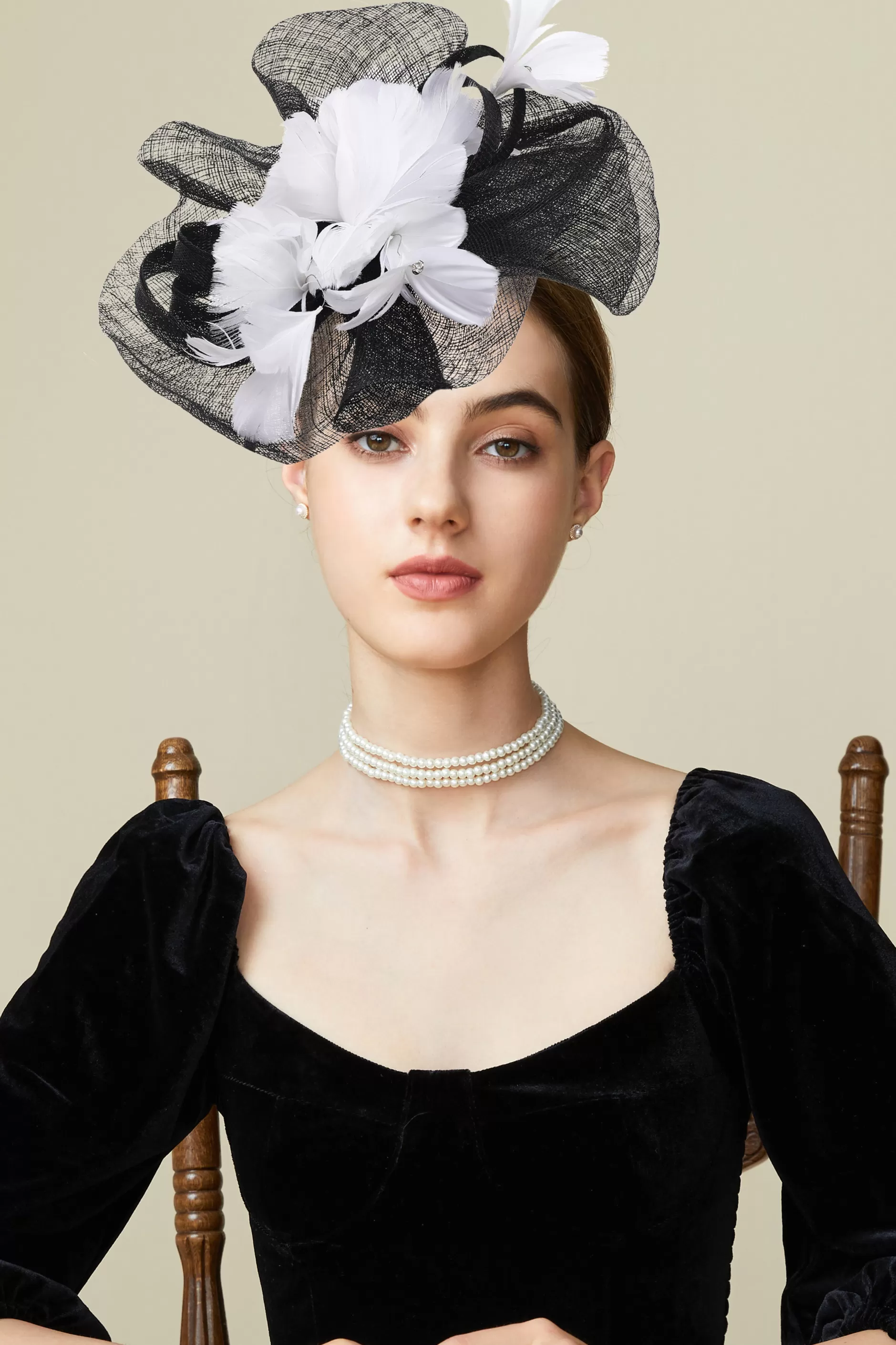 Elegant Floral Feather Mesh Fascinator-BABEYOND Best Sale