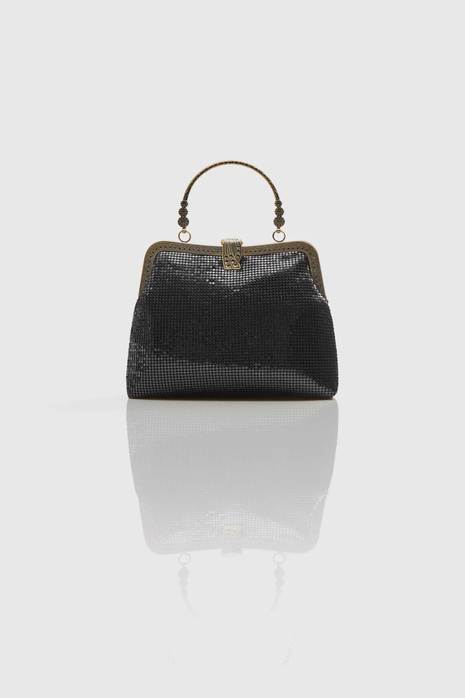 Embellished Beaded Metallic Clutch Purse-BABEYOND Discount