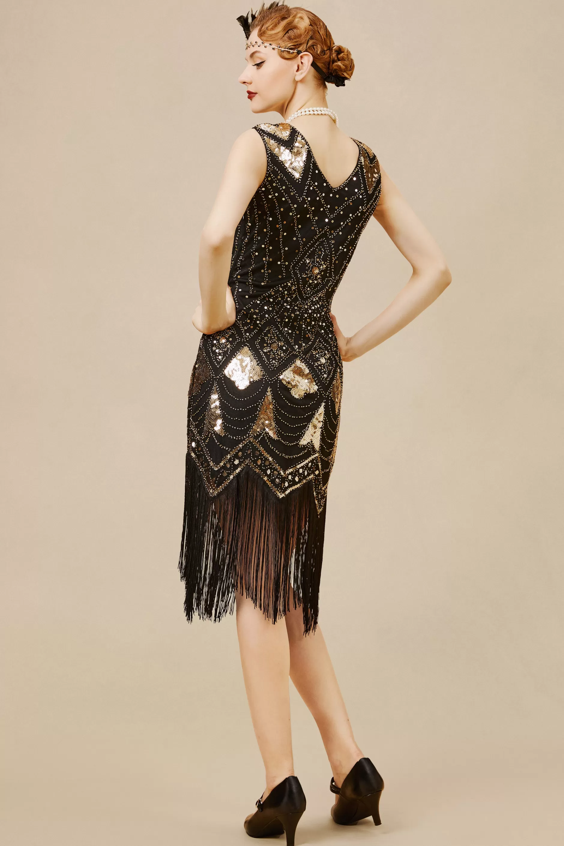 Embellished Sequin Beaded Bodycon Dress-BABEYOND Shop