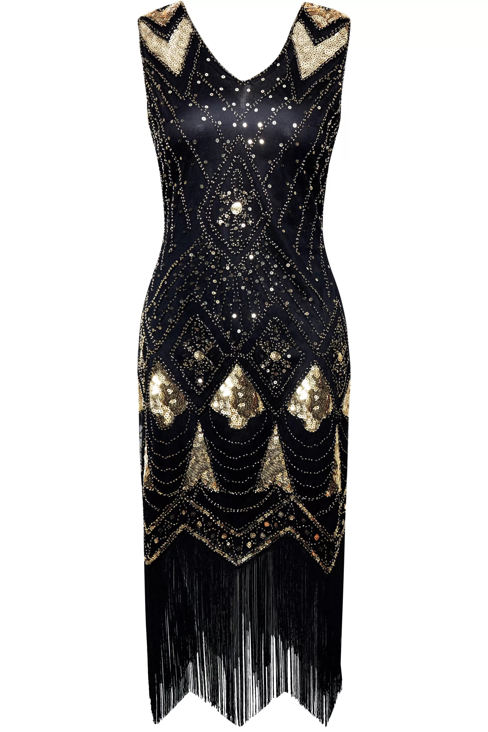 Embellished Sequin Beaded Bodycon Dress-BABEYOND Shop