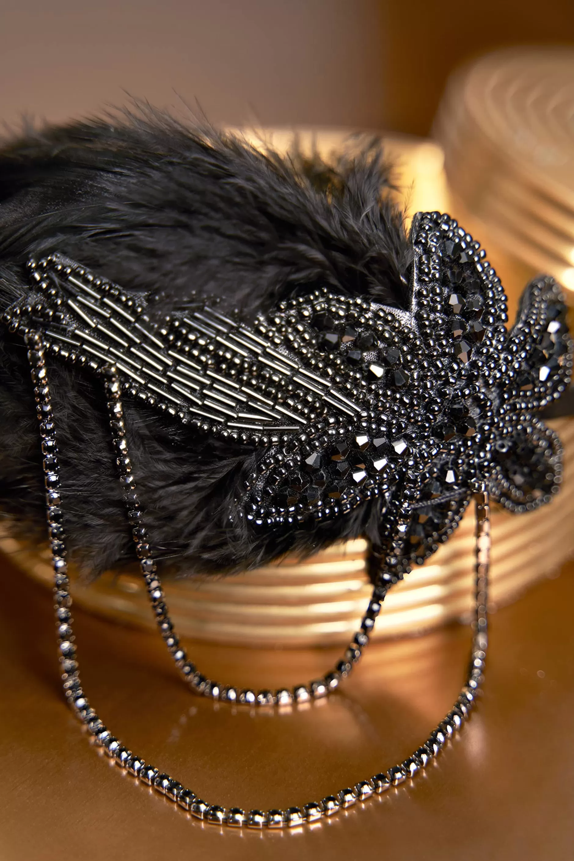Embroidered Blossom Feather Headband-BABEYOND Outlet