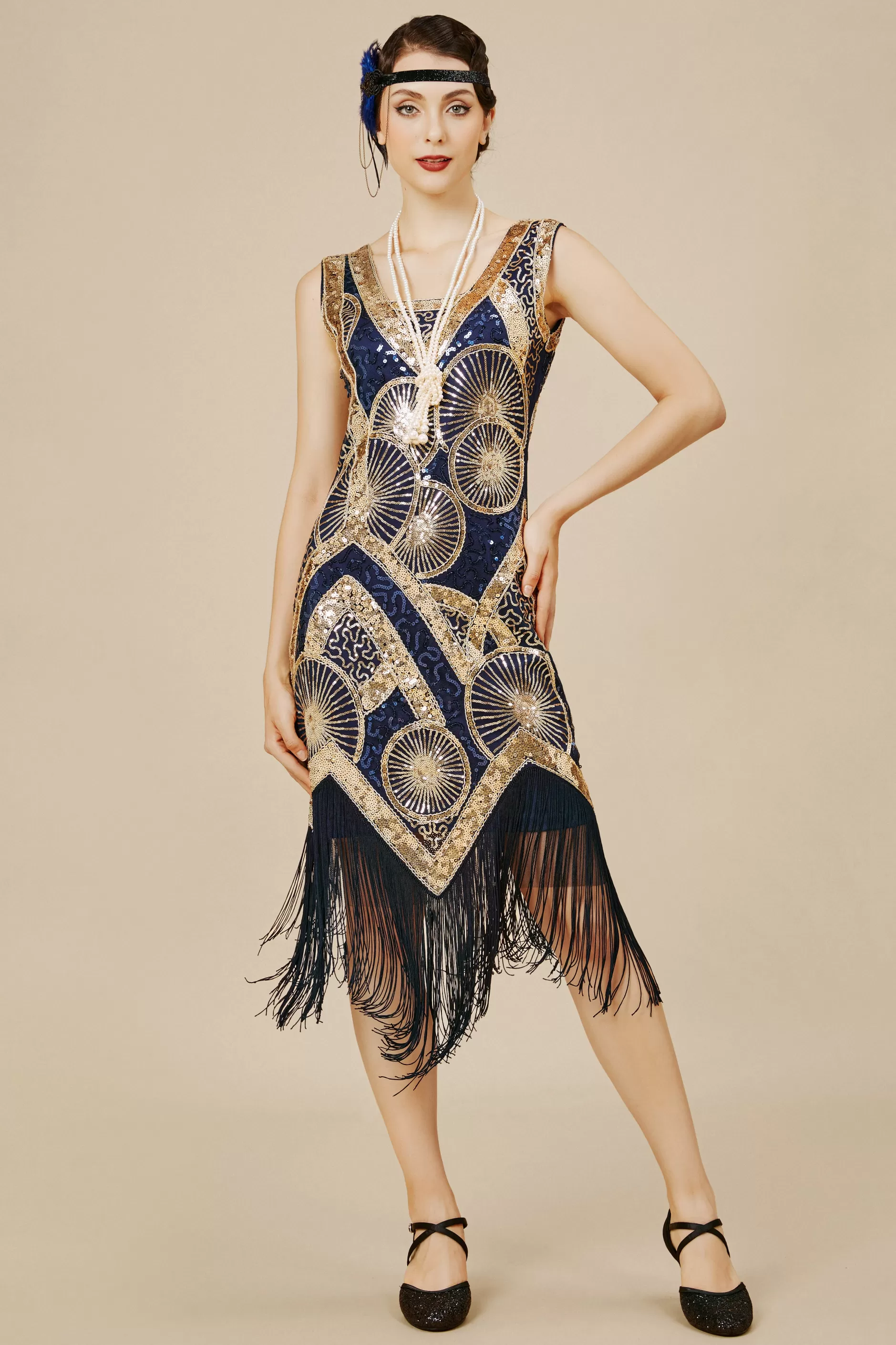 Embroidered Sequin Midi Prom Dress-BABEYOND Cheap