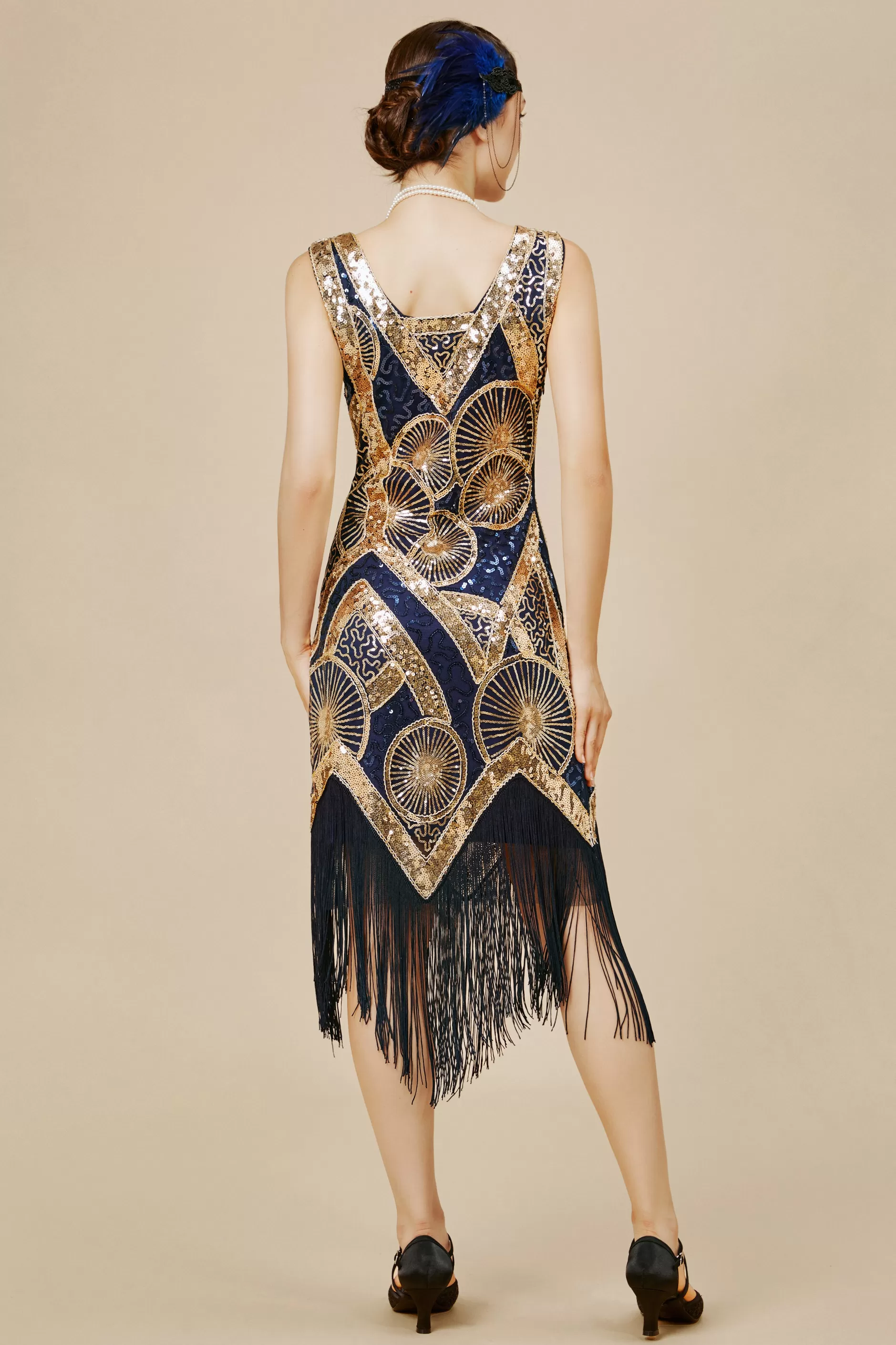 Embroidered Sequin Midi Prom Dress-BABEYOND Cheap