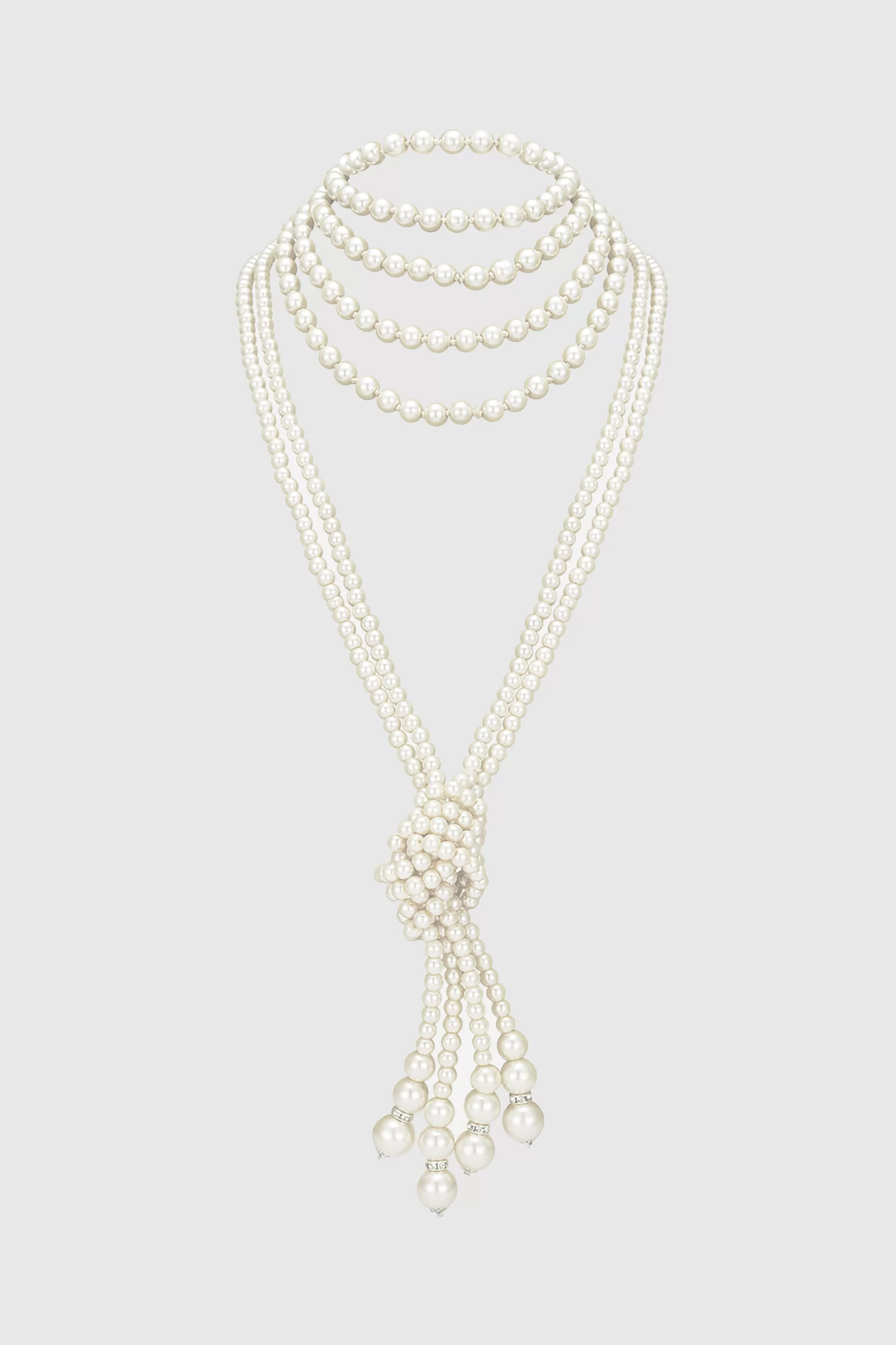 Exclusively Luxury Knotted Pearl Necklace-BABEYOND Online