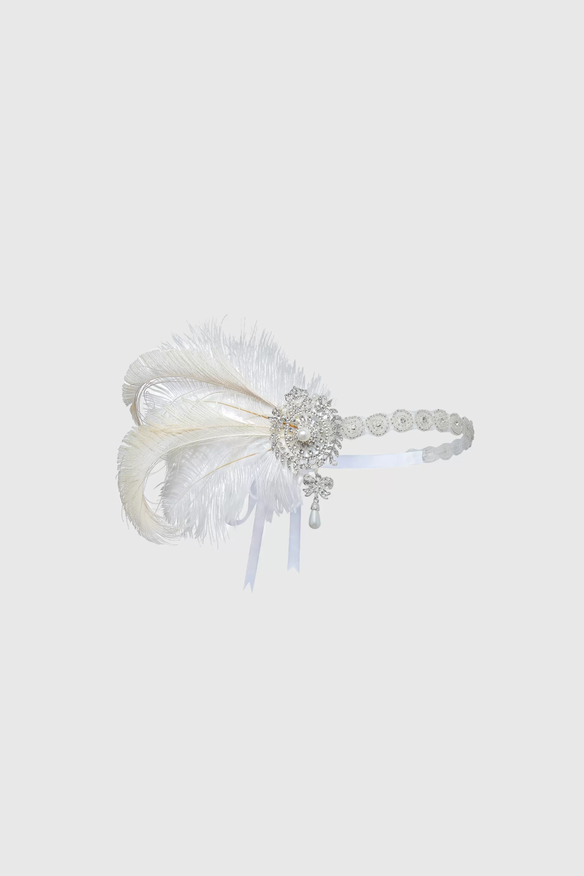 Fancy Embellished Feather Hairband-BABEYOND Best