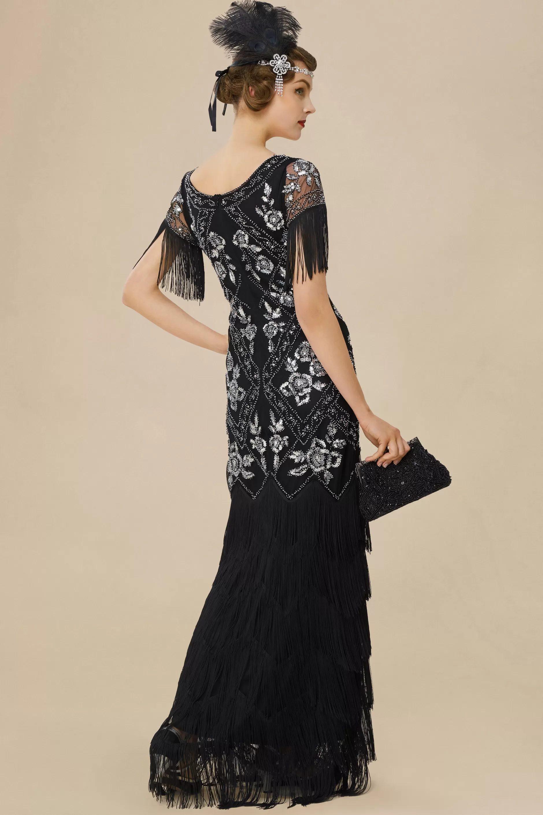 Flowery Multi-Layer Maxi Mermaid Dress-BABEYOND Outlet