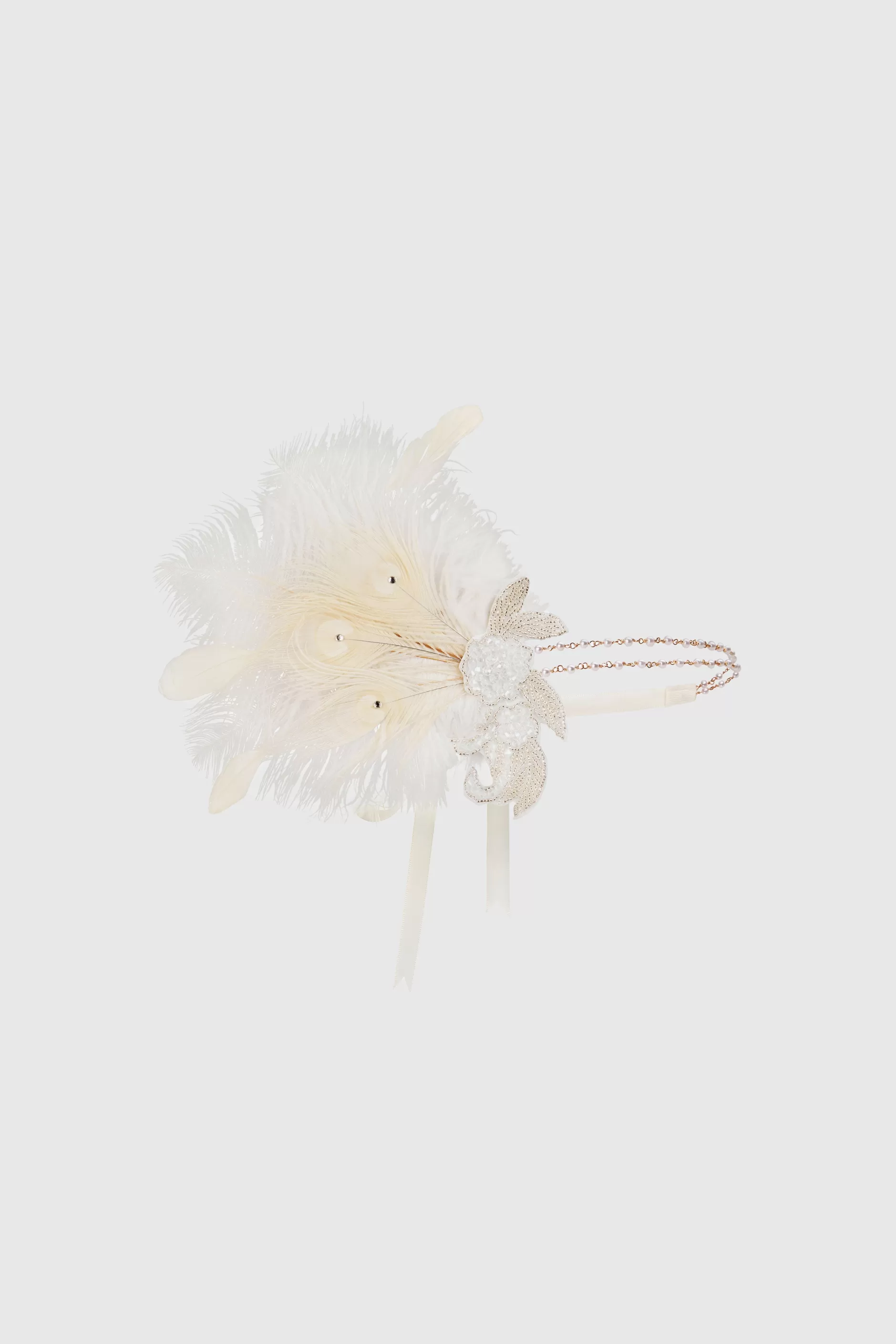 Gorgeous Beaded Feather Hairband-BABEYOND Sale