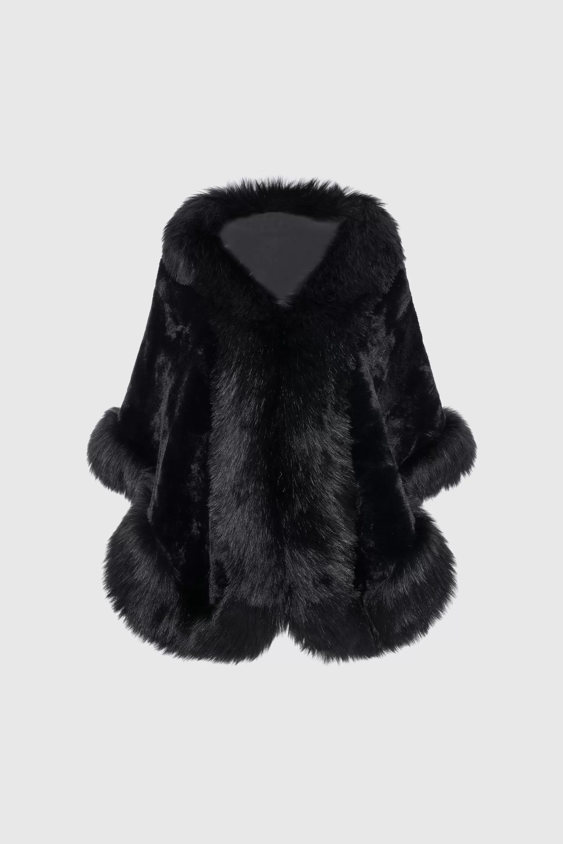 Gorgeous Faux Fur Wrap Evening Cape-BABEYOND Clearance