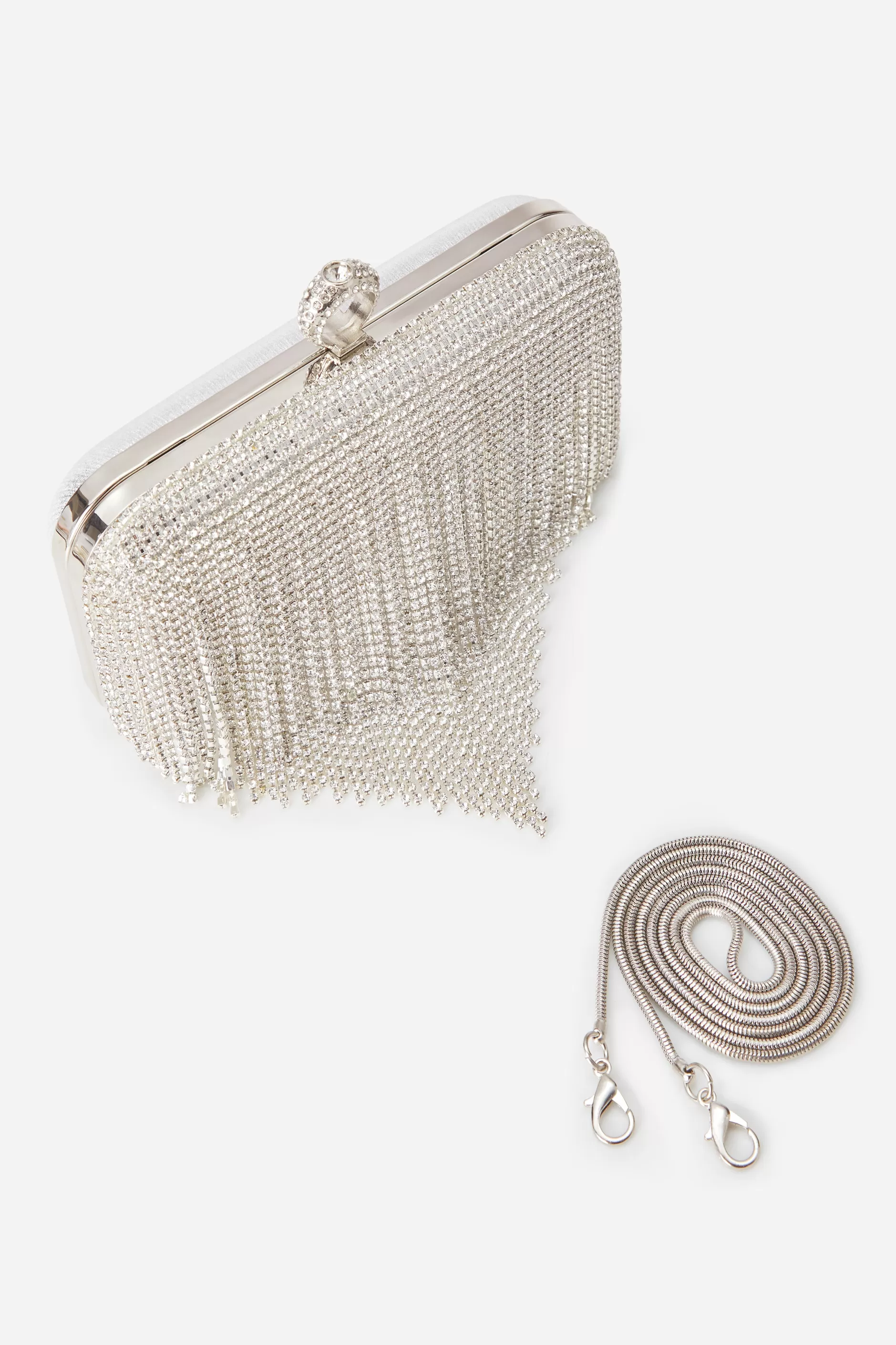 Heart Shape Rhinestone Tassels Handbag-BABEYOND Flash Sale