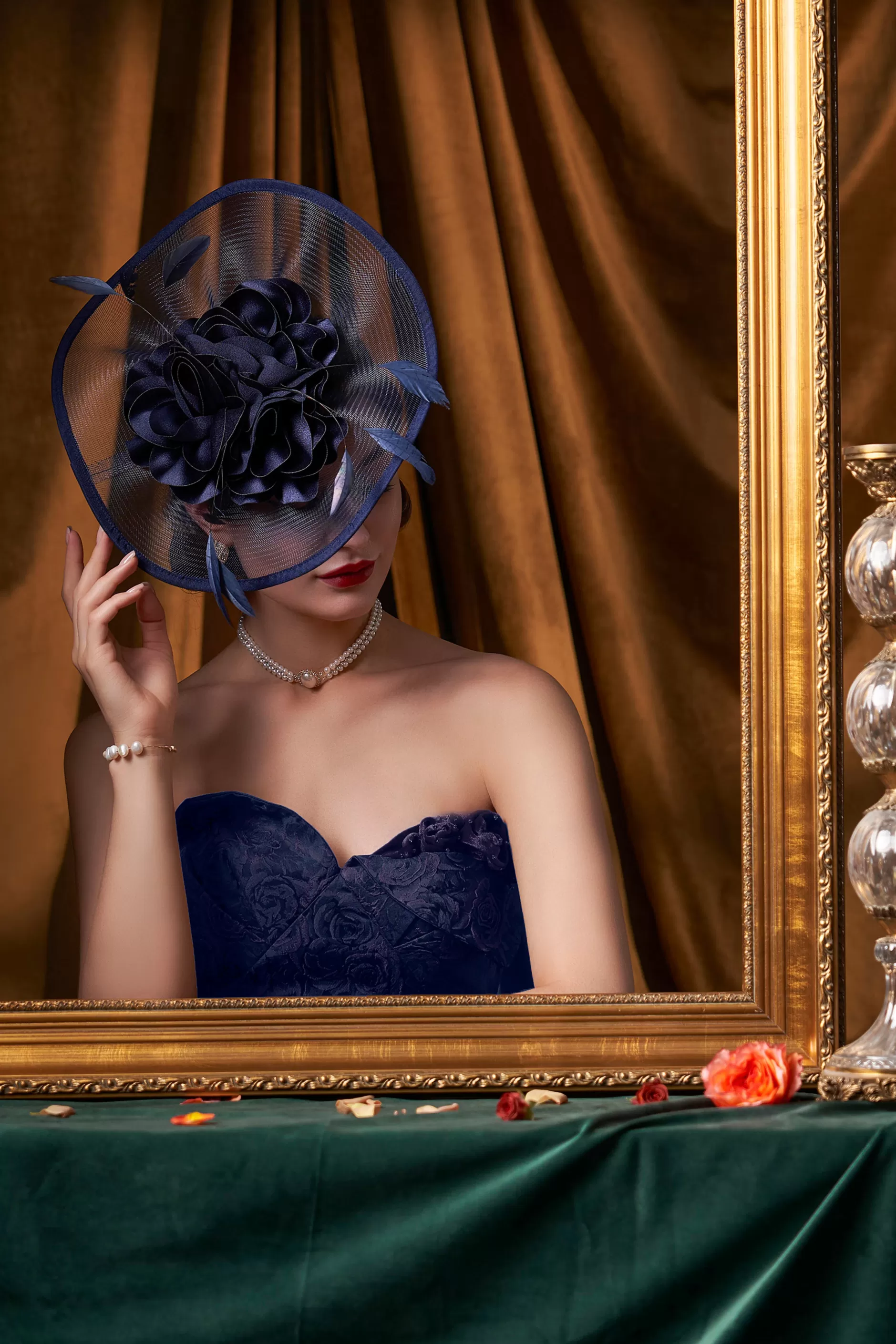 Irregular Brim Floral Feather Fascinator-BABEYOND Hot
