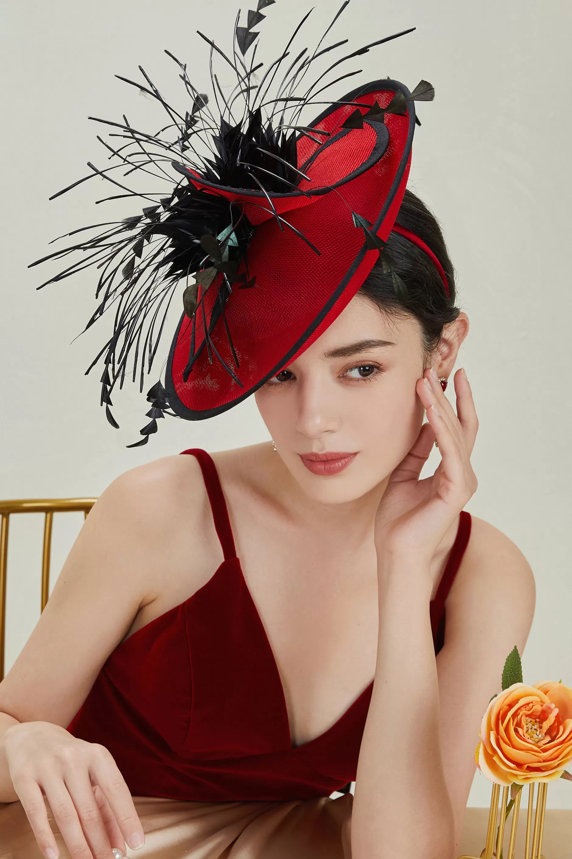 Irregular Spindle Feather Fascinator-BABEYOND Online
