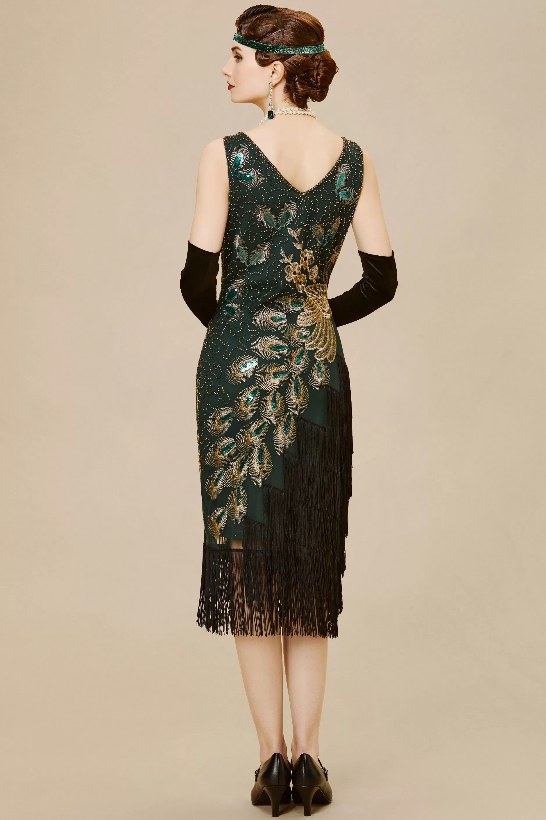 Irregular Tassel Hem Peacock Dress-BABEYOND Best Sale