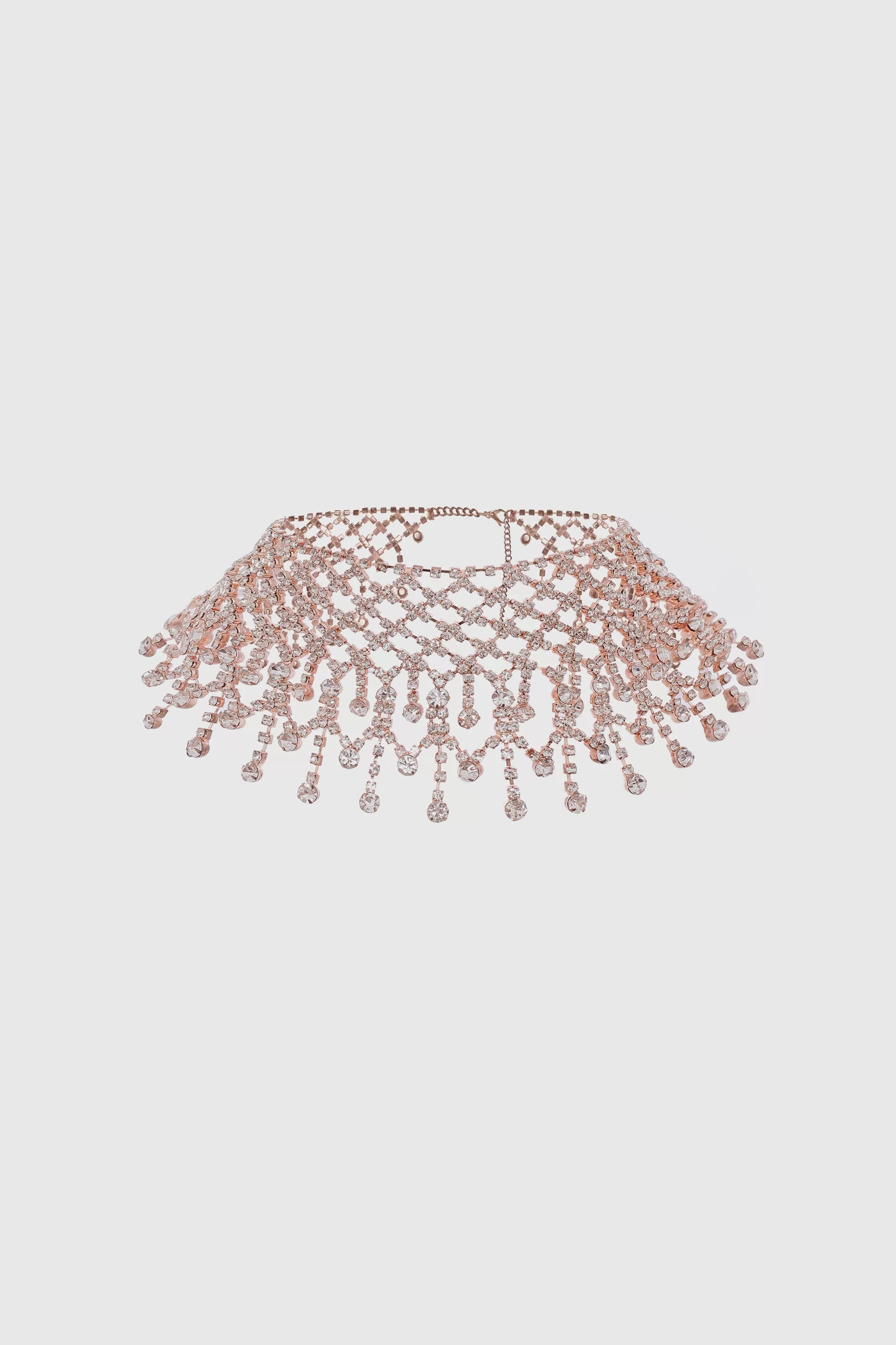 Layered Rhinestone Choker Necklace-BABEYOND Sale