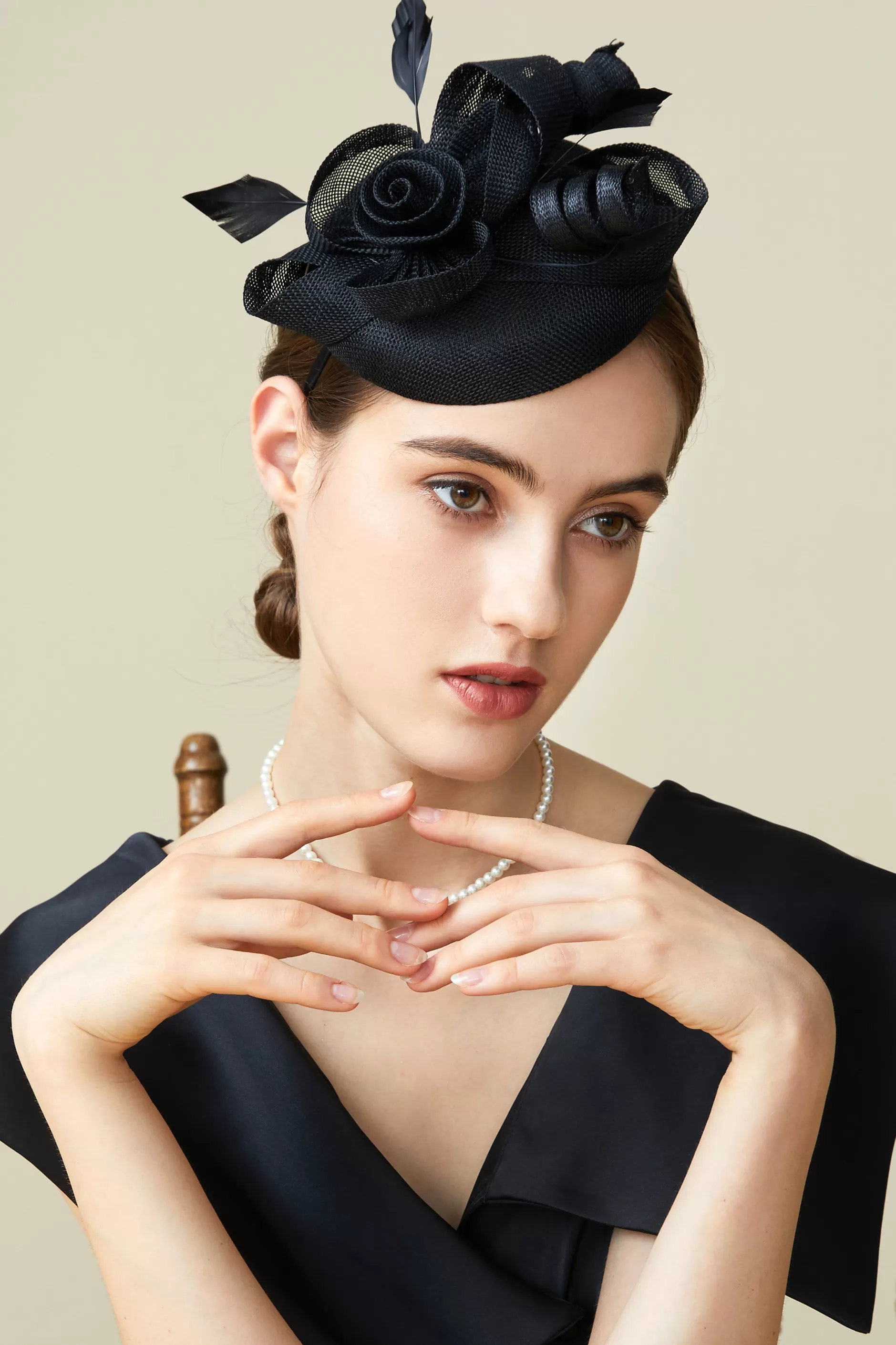 Lofty Pillbox Rose Fascinator-BABEYOND Store