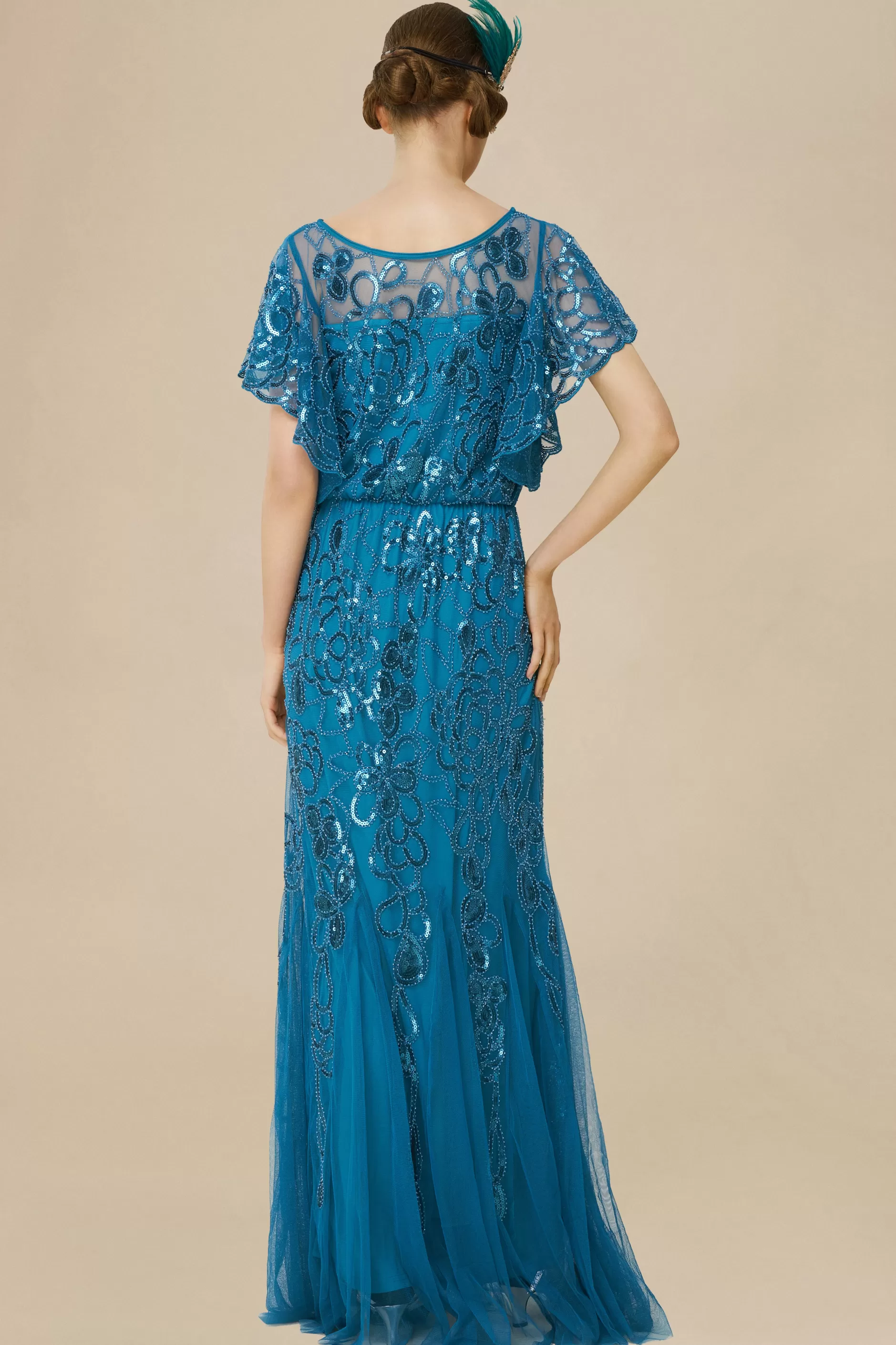 Mermaid Sequin Bodycon Gown Dress-BABEYOND Hot