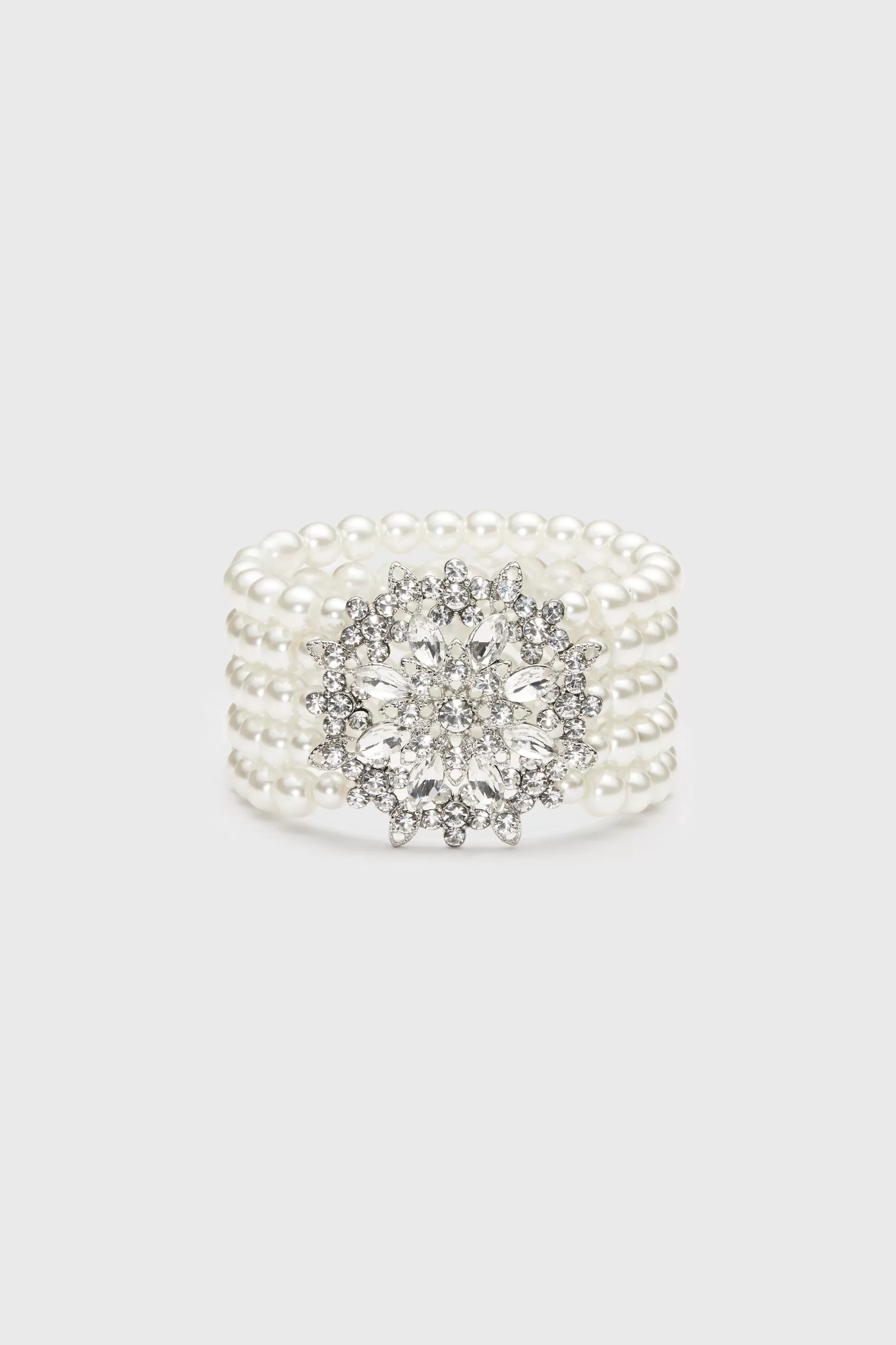 Multilayer Zircon Pearl Elastic Bracelet-BABEYOND Online
