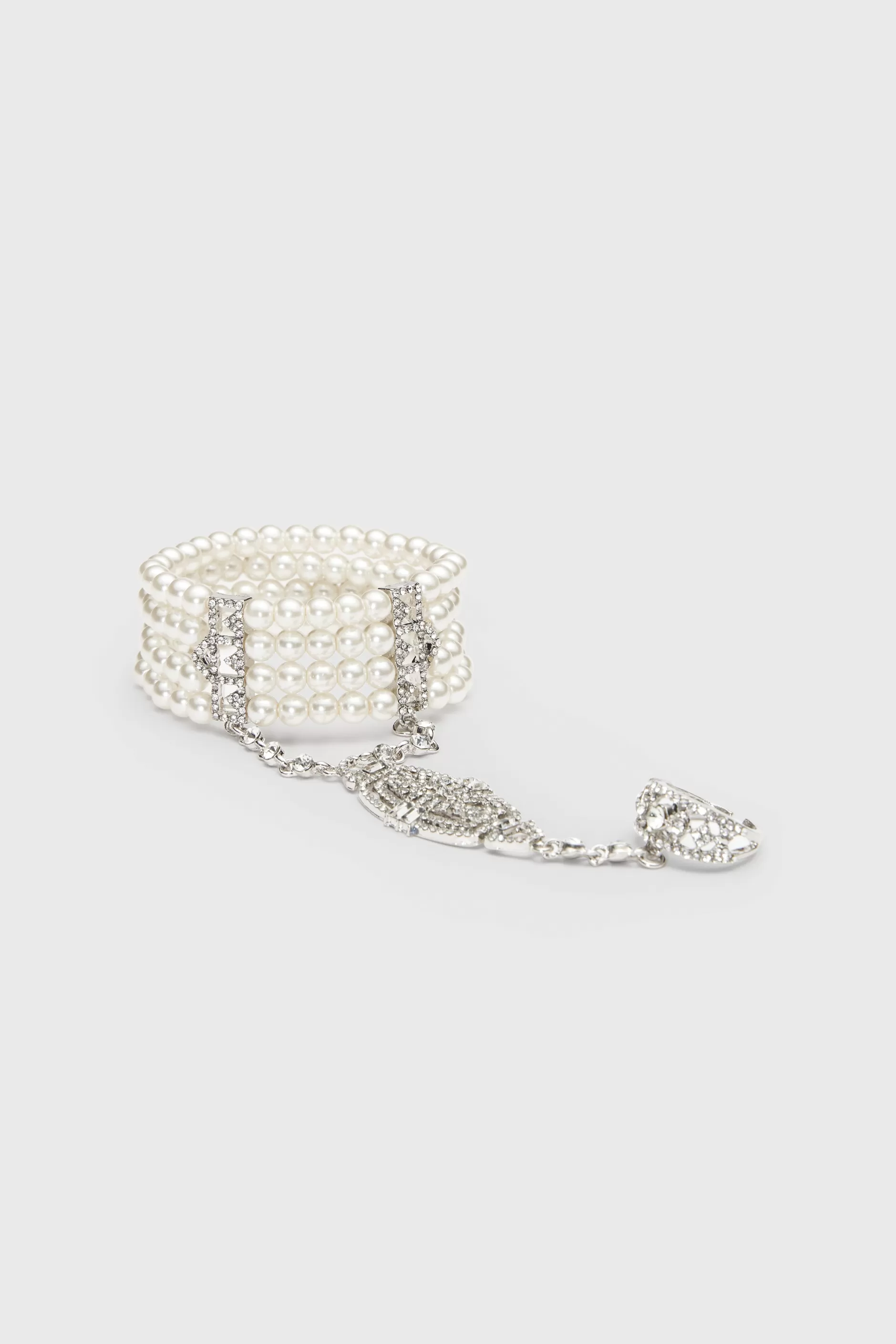 Multi-Layered Crystal Beaded Pearl Bracelet-BABEYOND Hot