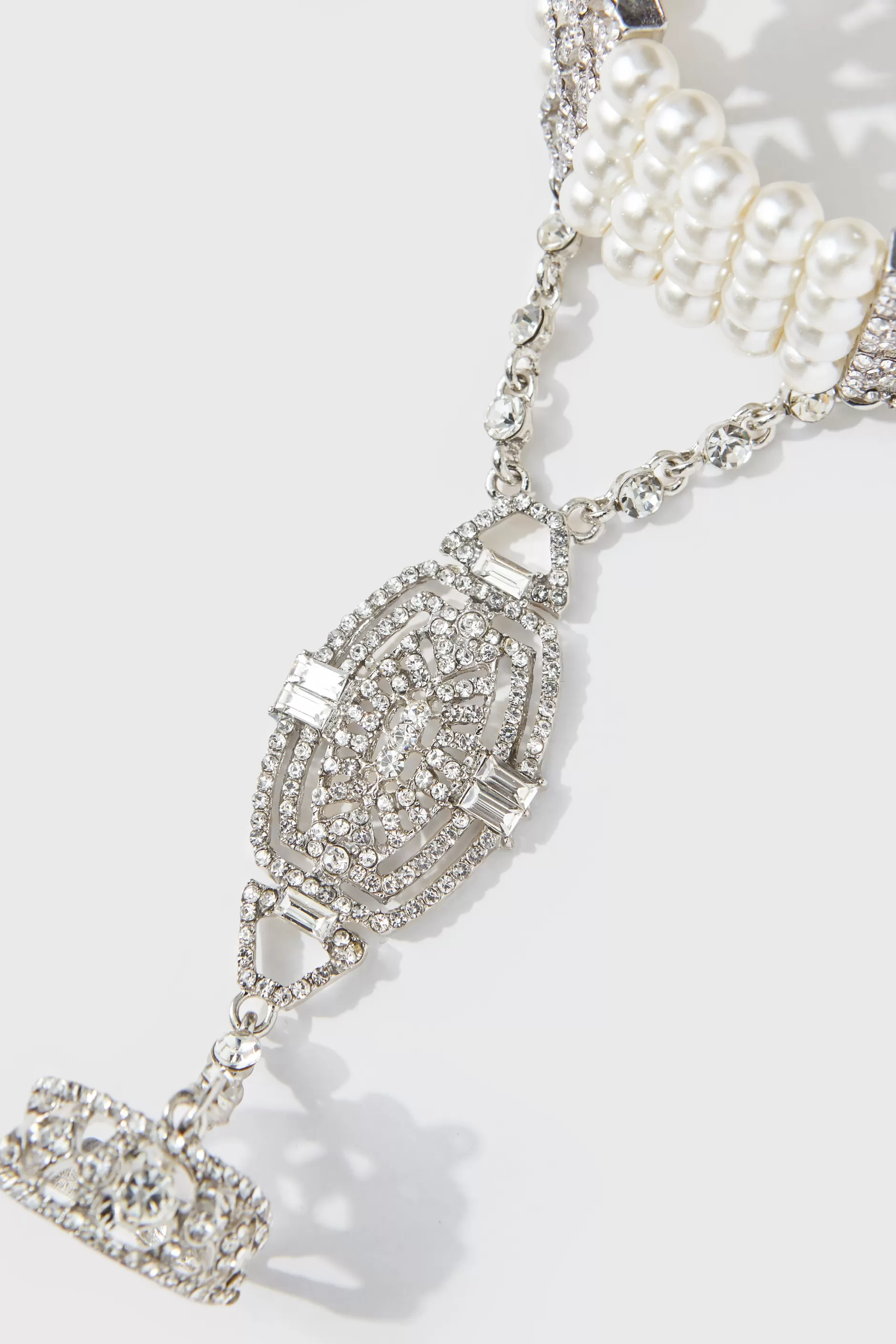 Multi-Layered Crystal Beaded Pearl Bracelet-BABEYOND Hot