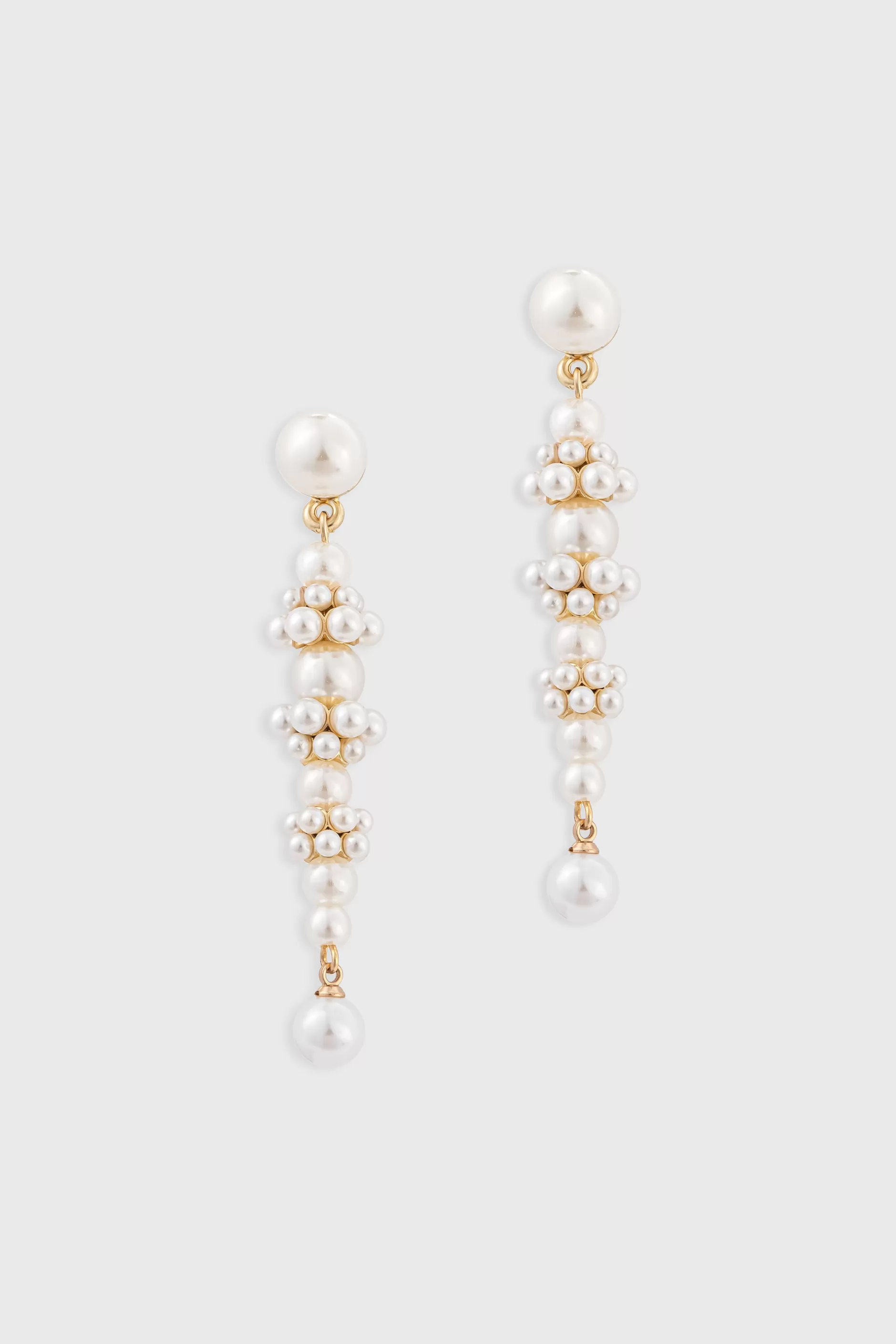 Pearl Cascading Drop Earrings-BABEYOND Hot