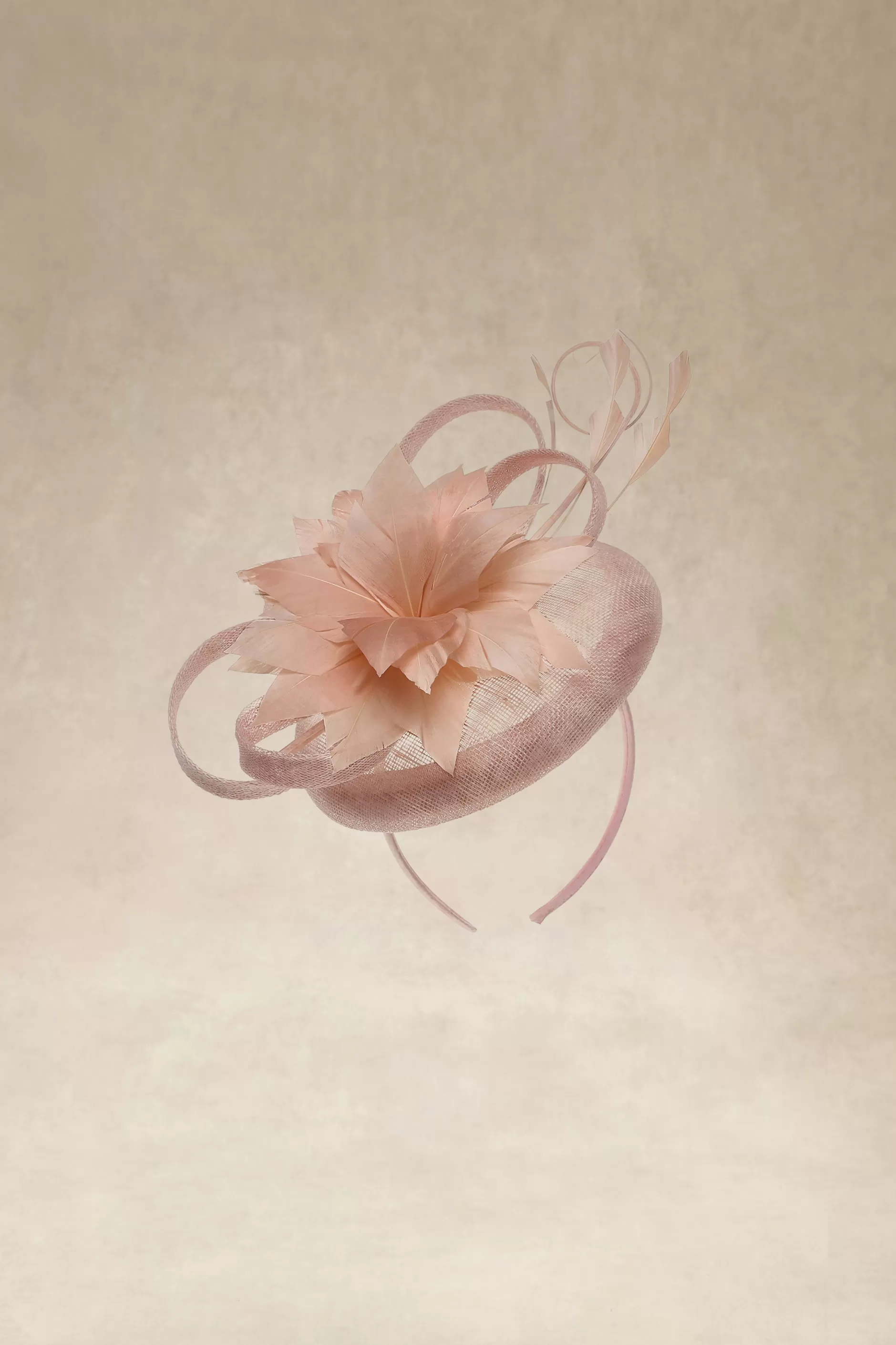 Pillbox Cambric Feather Fascinator-BABEYOND New