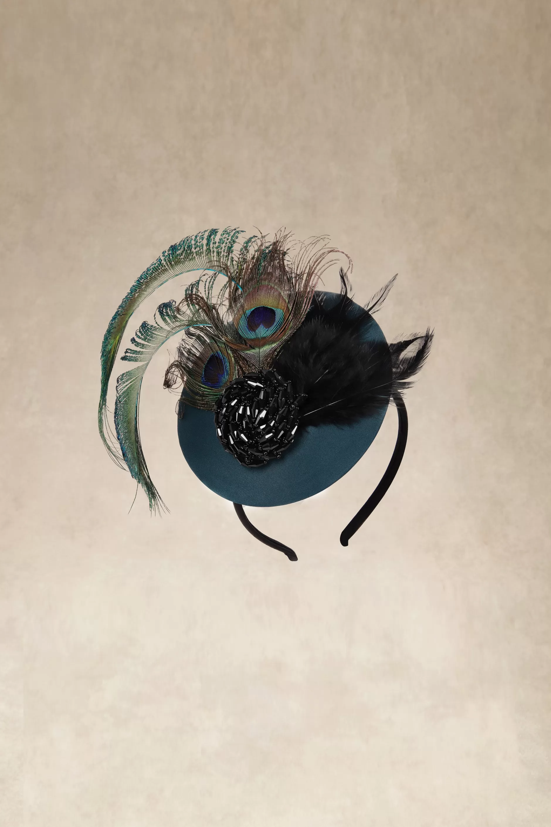 Pillbox Veil Peacock Fascinator-BABEYOND Clearance