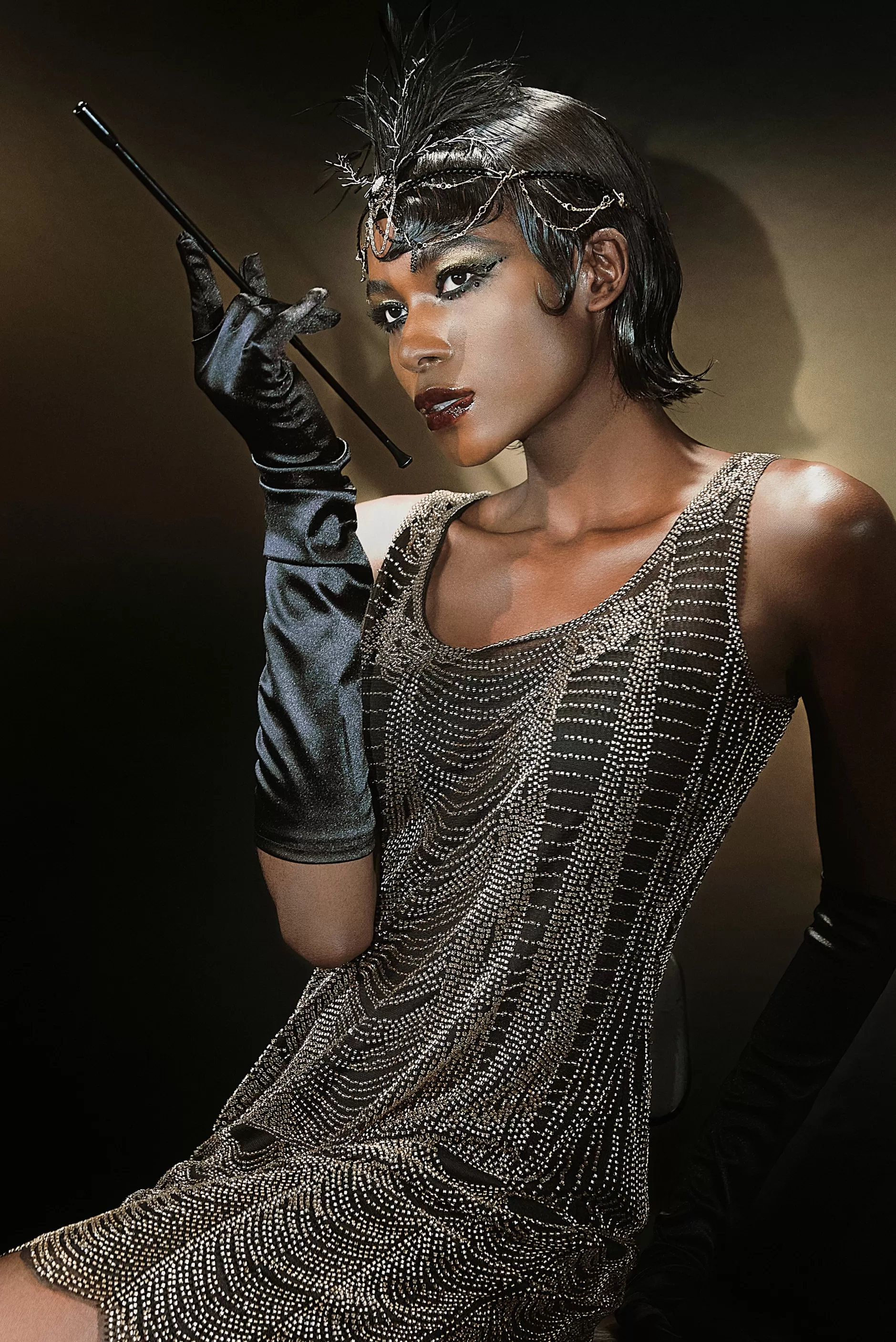 Princesse Tam Tam Decadent Draped Flapper Dress-BABEYOND Discount