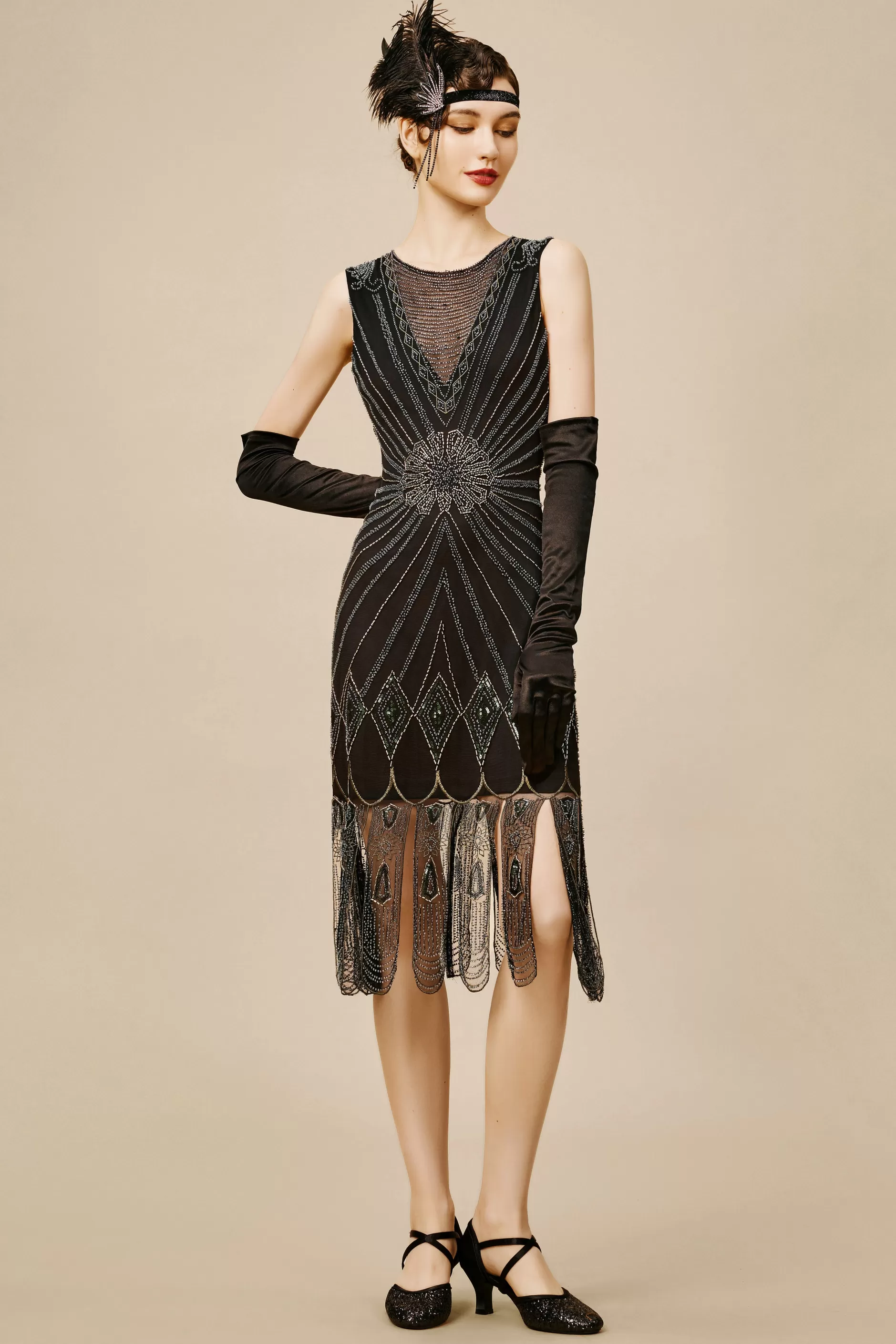 Princesse Tam Tam Petals Embroidery Flapper Dress-BABEYOND Flash Sale