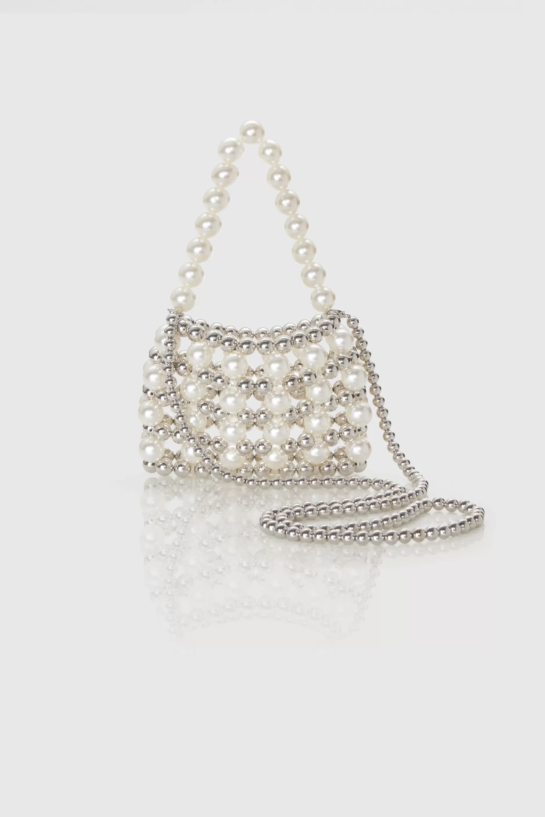 Reticulated Beaded Evening Pearl Purse-BABEYOND Store